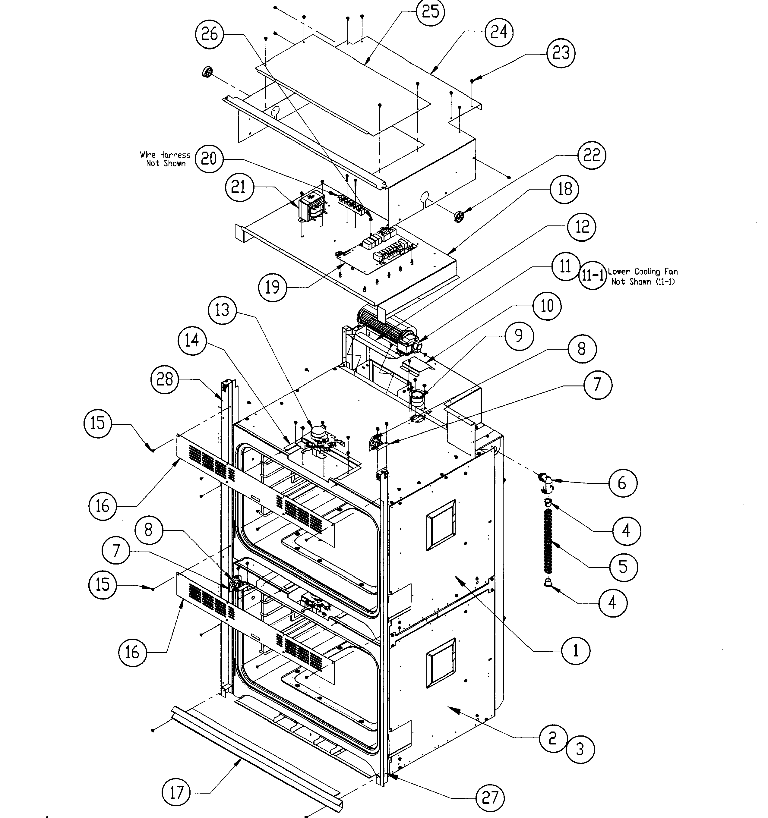 Dacor EORS230SCH oven assy diagram