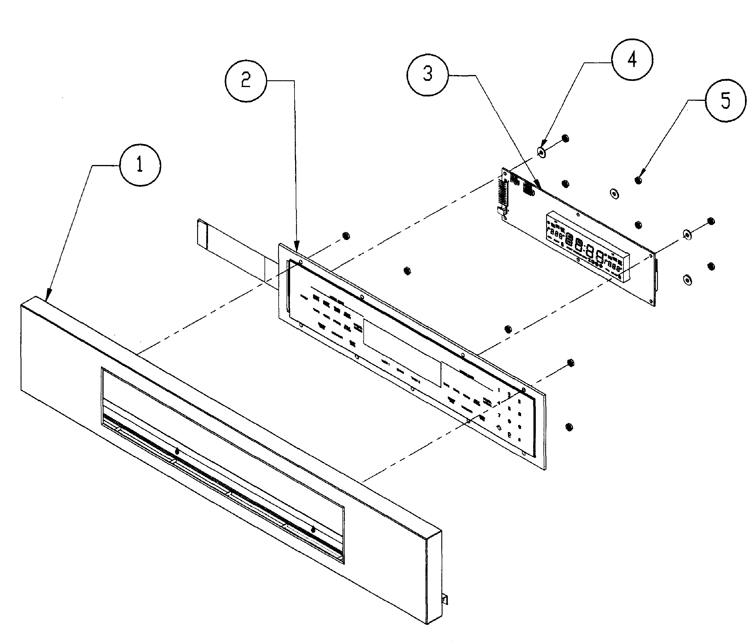 Dacor EORS230SCH bezel assy diagram