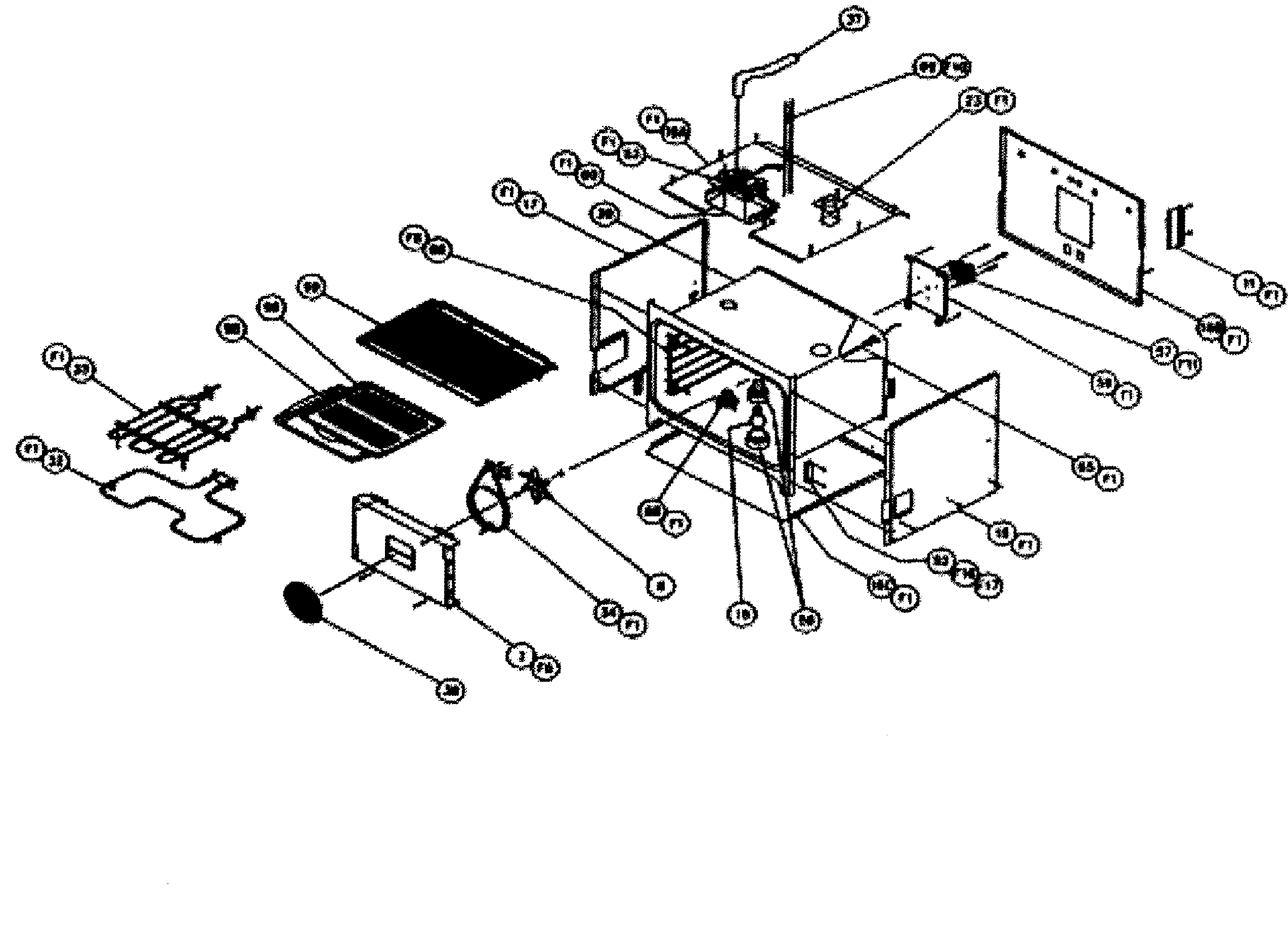 Dacor CPS230 conv oven diagram