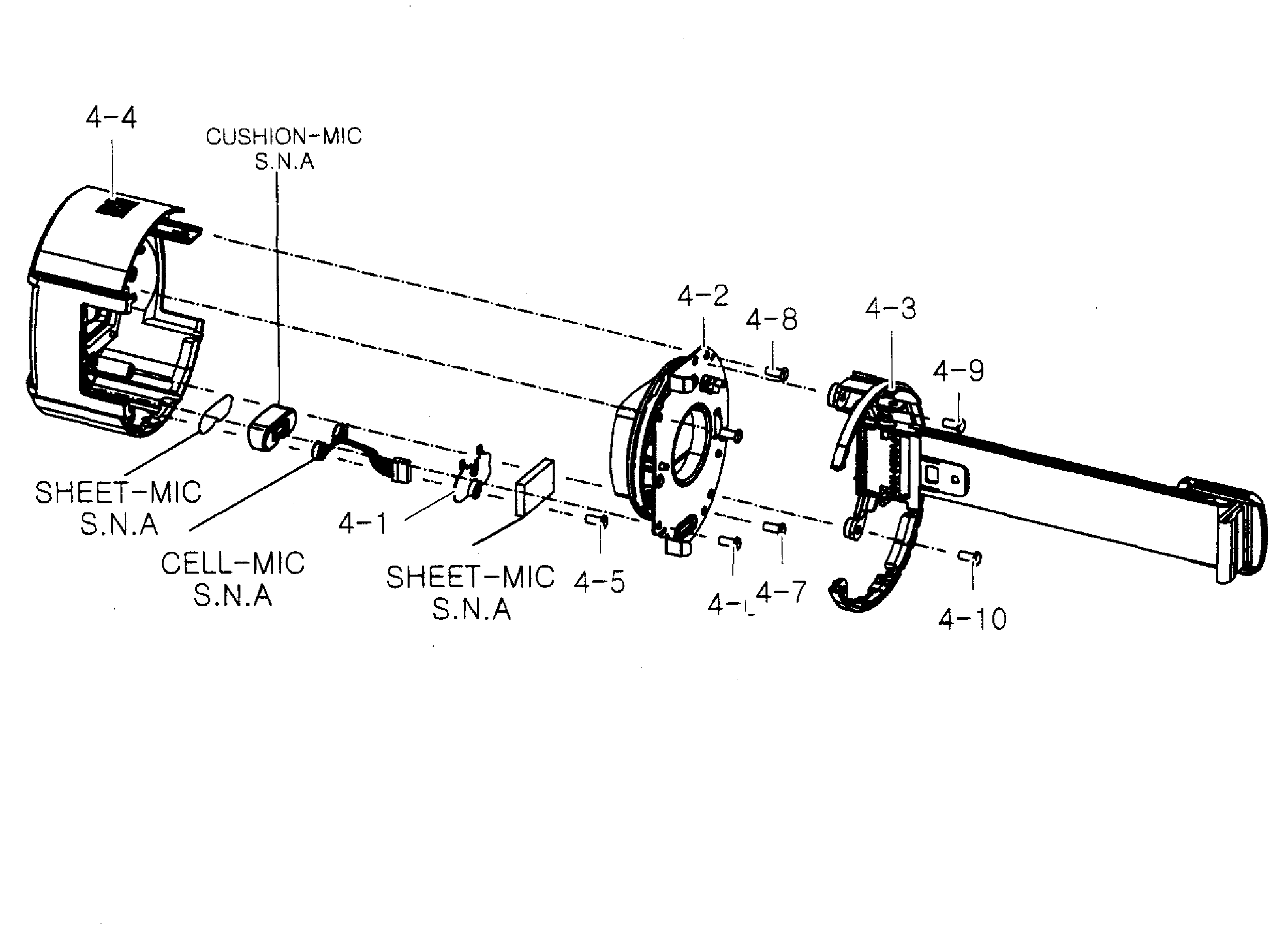 Samsung HMX-Q10BN/XAA front assy diagram