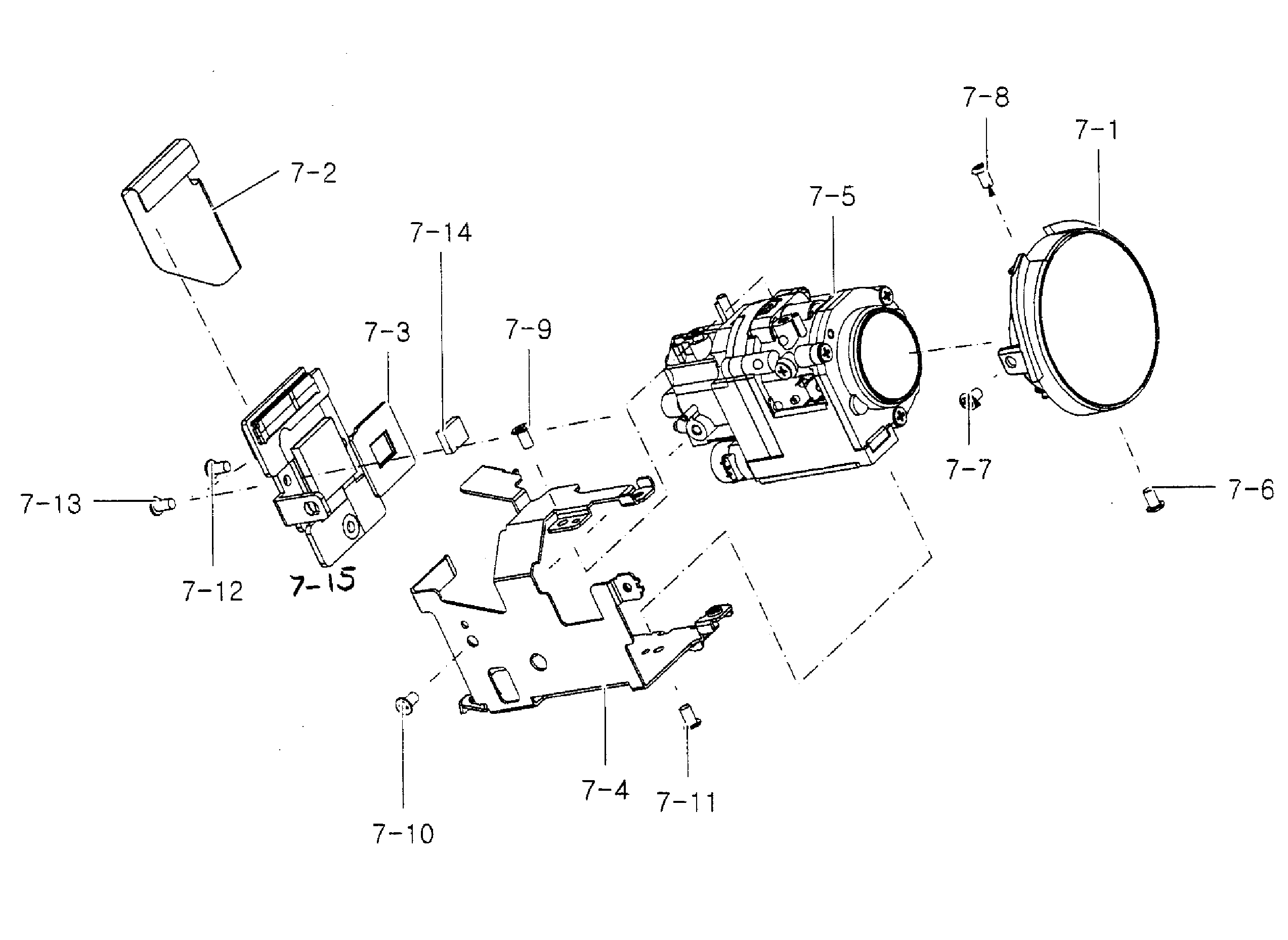Samsung HMX-Q10BN/XAA lens assy diagram