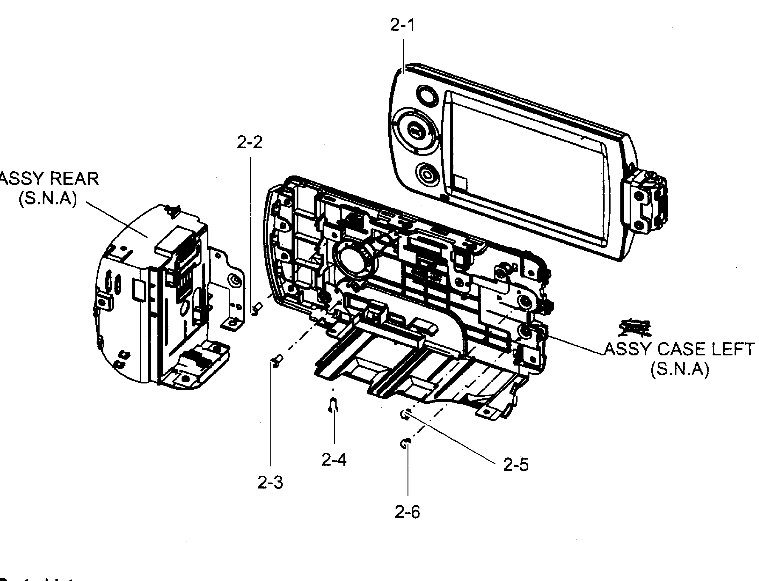 Samsung SMX-F50BN/XAA left assy diagram