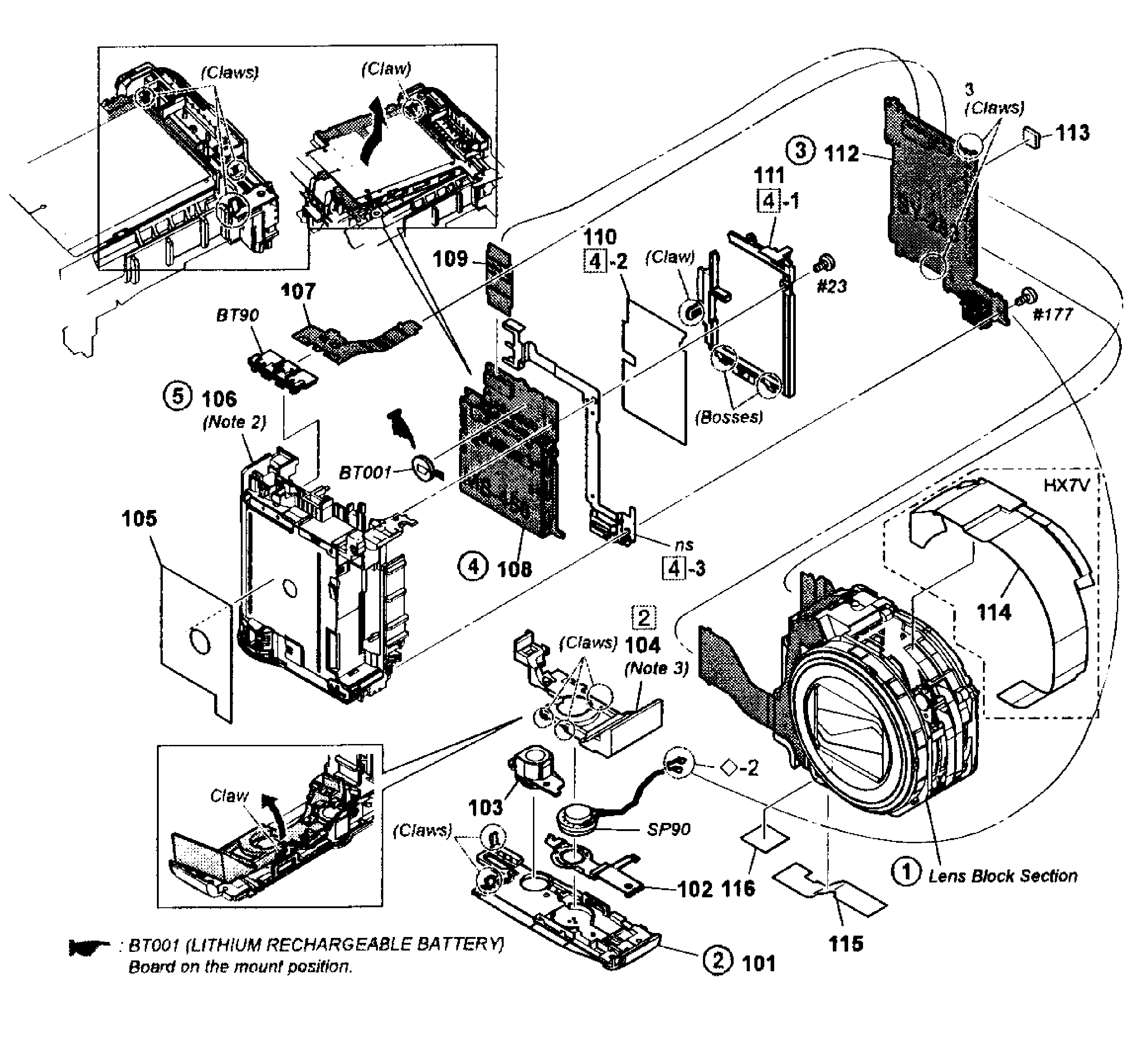 Sony DSC-HX7VR main section diagram