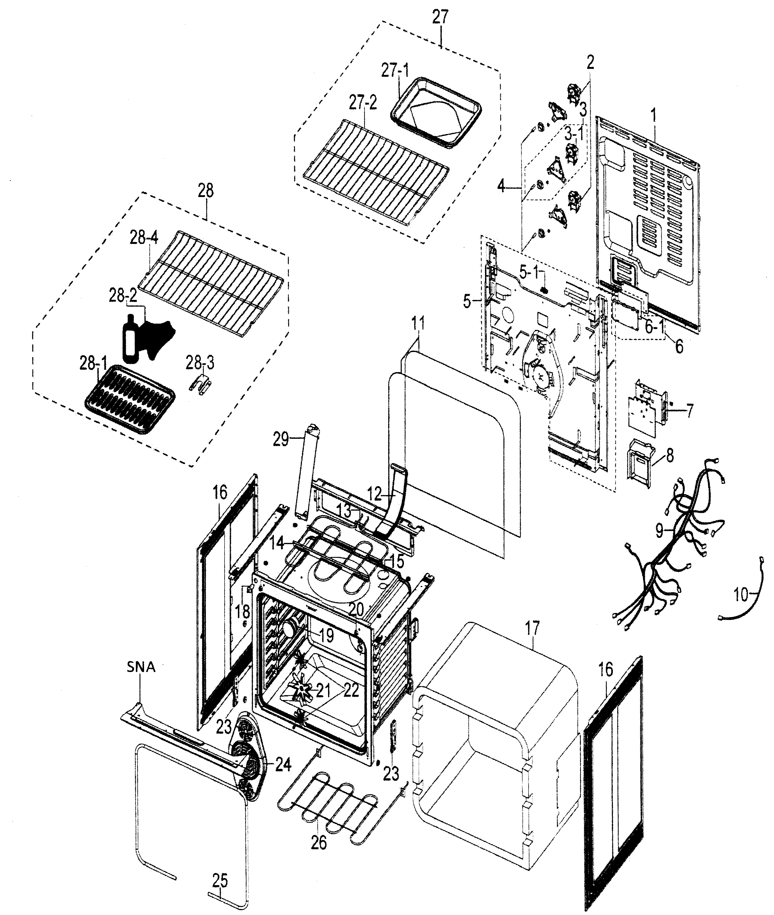 Samsung FTQ352IWUW/XAA-00 cabinet parts diagram