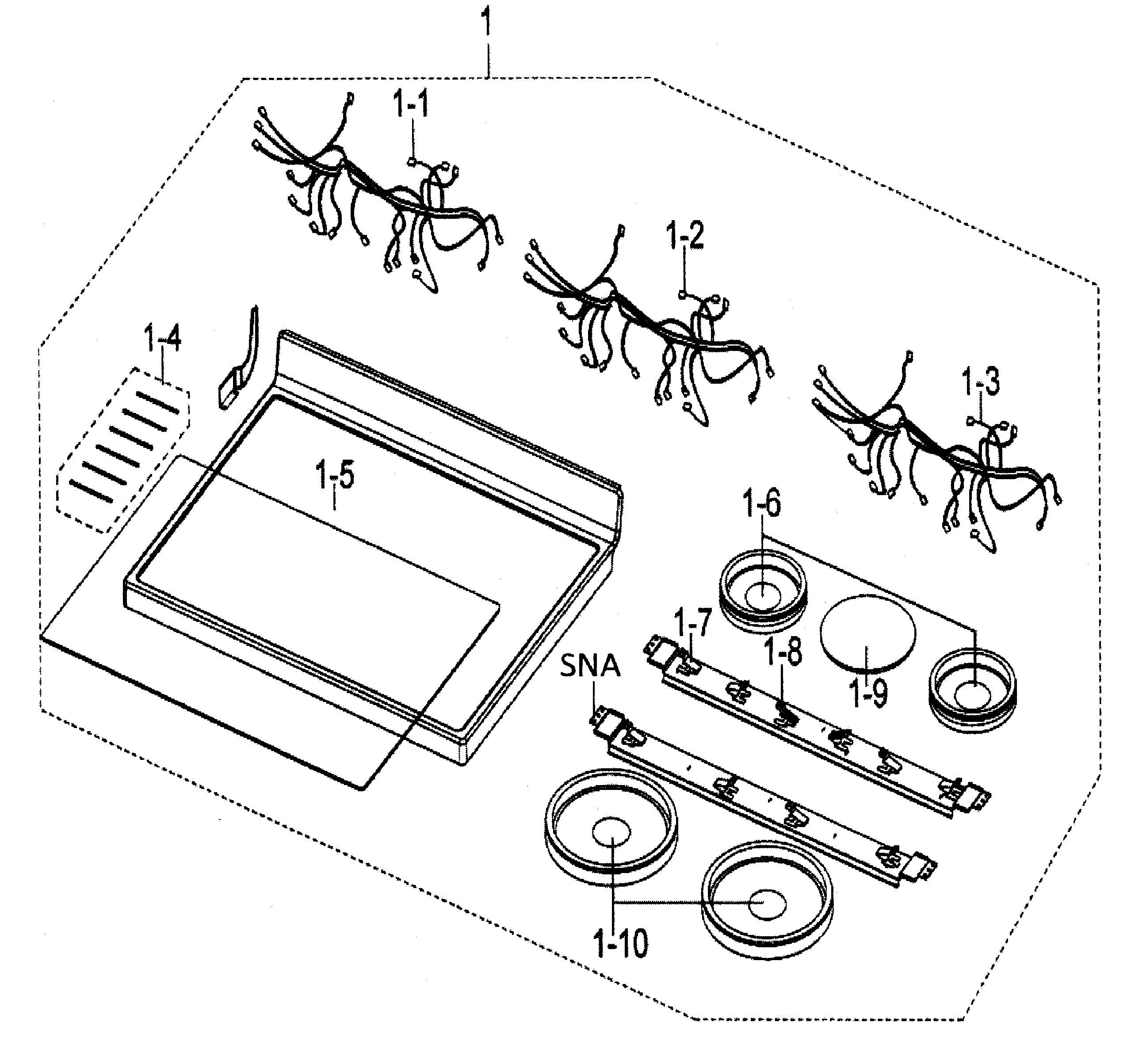 Samsung FTQ352IWUW/XAA-00 cooktop diagram
