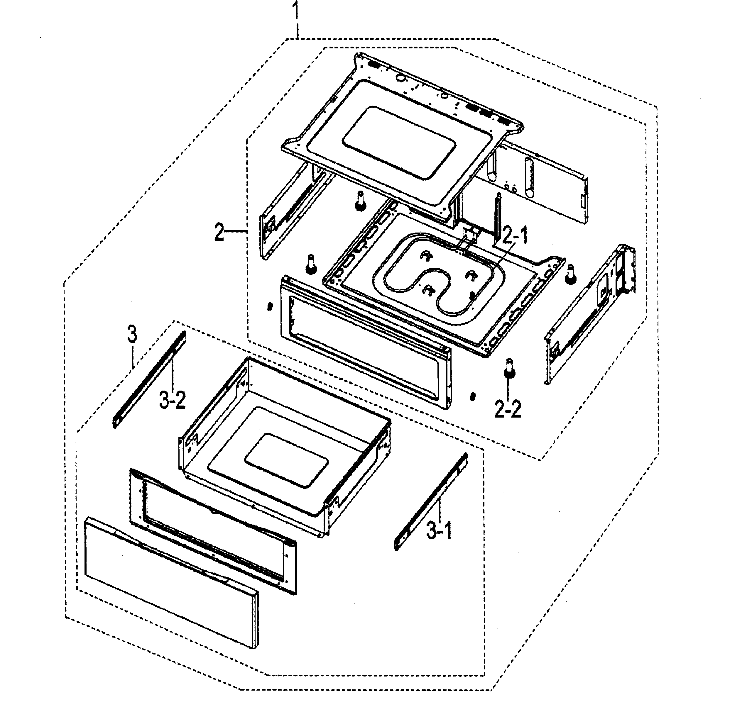Samsung FTQ352IWUW/XAA-00 drawer diagram