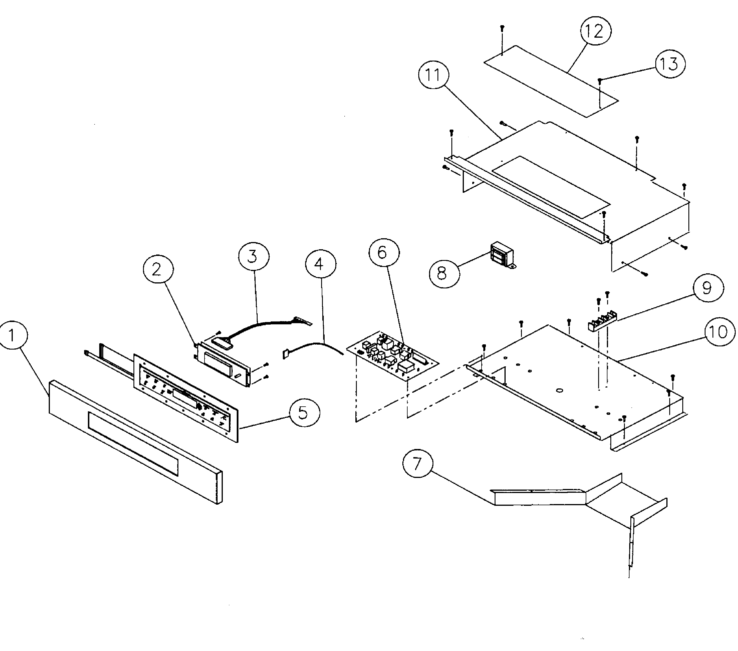 Dacor MCS127 bezel assy diagram