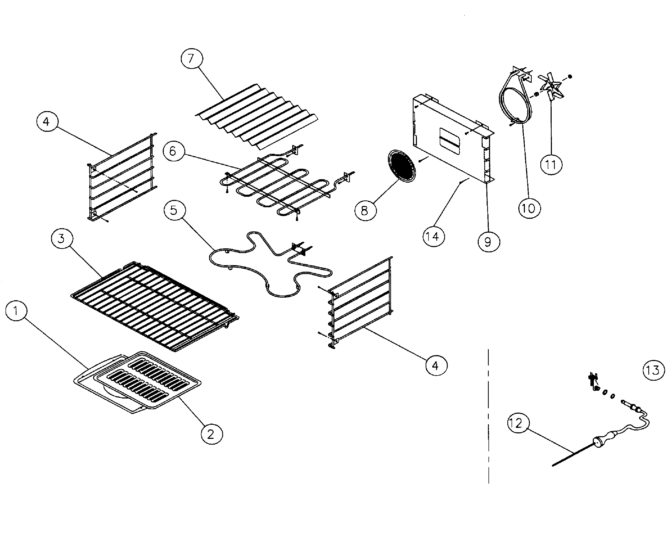 Dacor MCS127 inside cell diagram