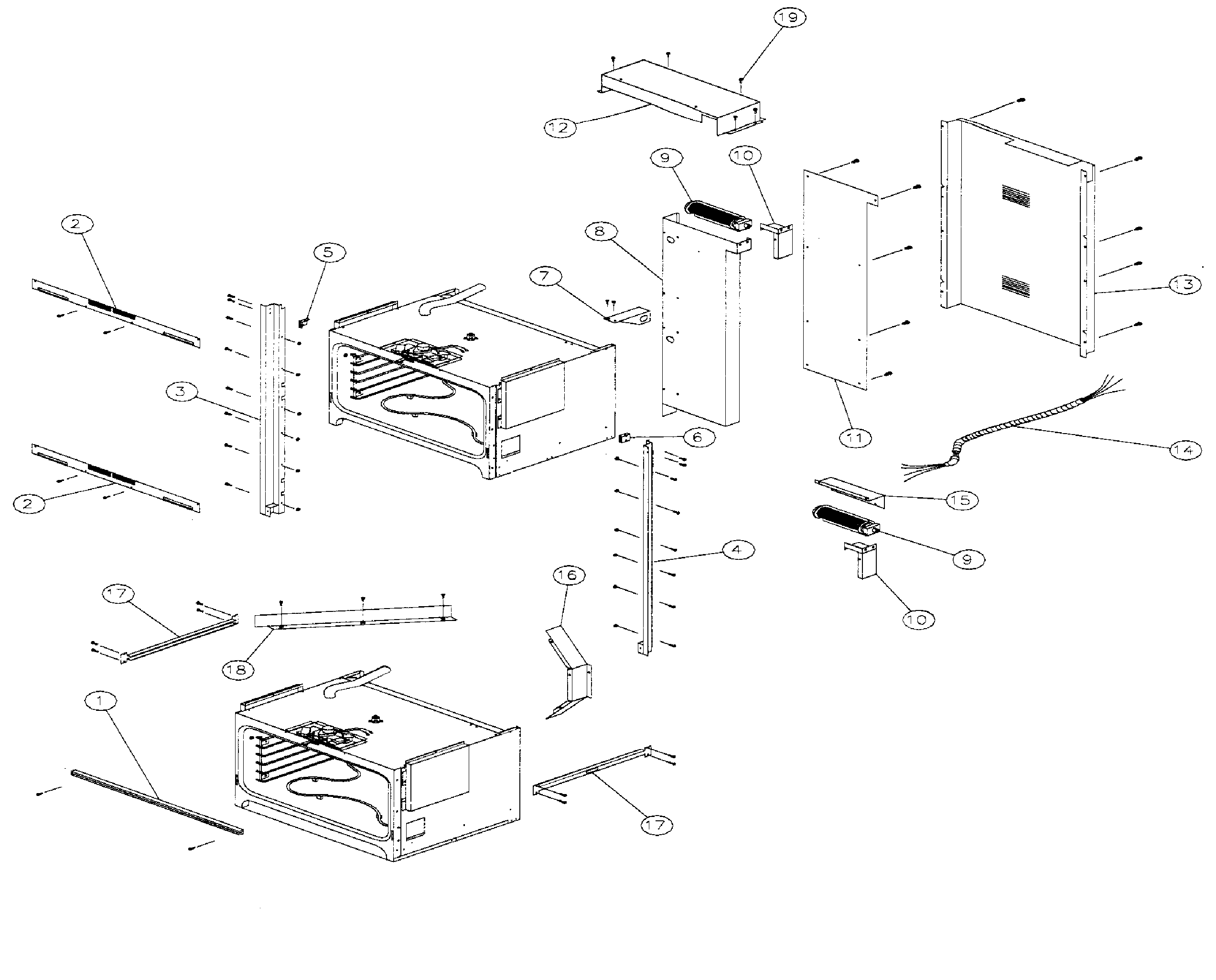 Dacor MCS230 oven assy diagram