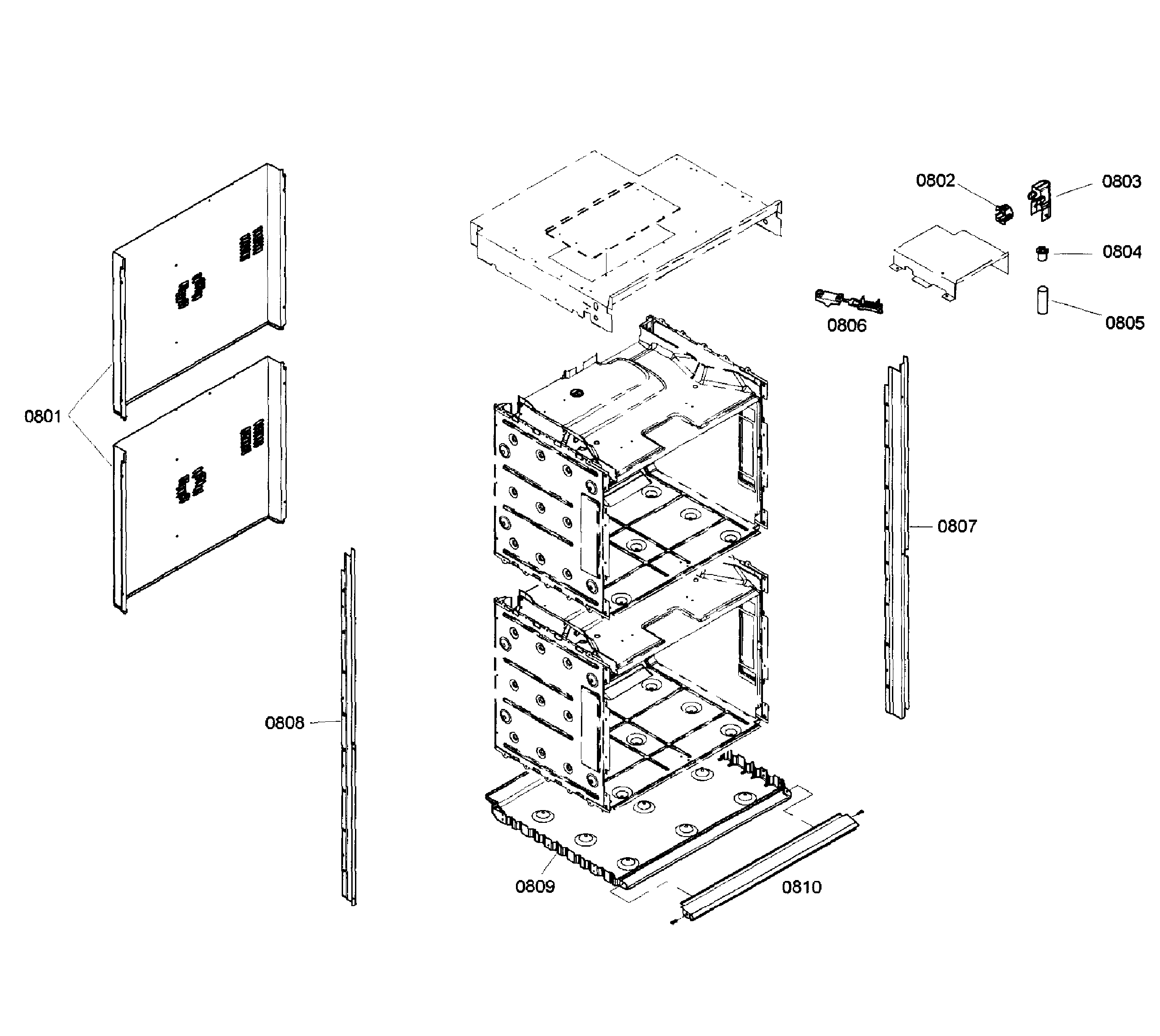 Bosch HBL5650UC/01 cabinet parts diagram