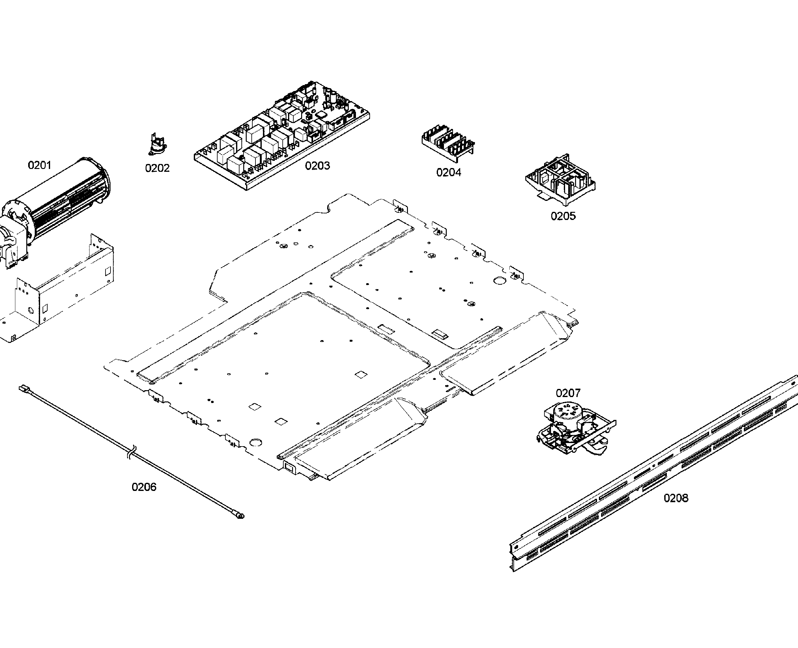 Bosch HBL5650UC/02 pcb's assy diagram