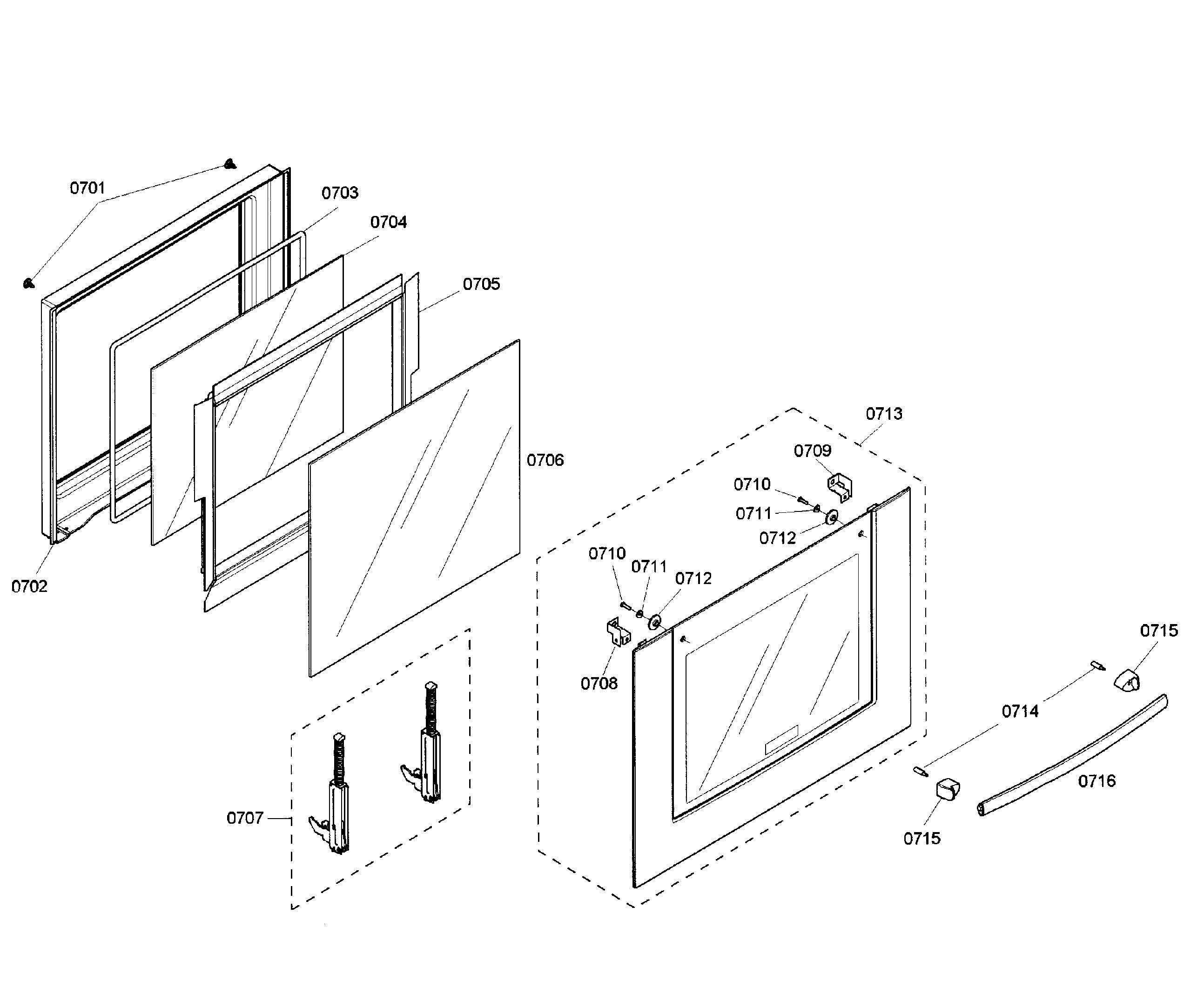 Bosch HBL5650UC/02 door assy diagram