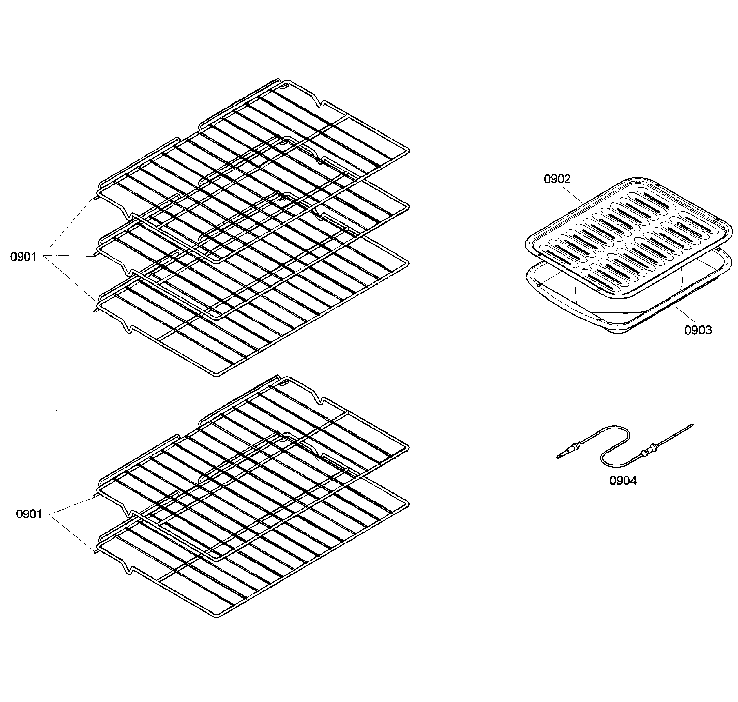 Bosch HBL5650UC/02 shelfs diagram