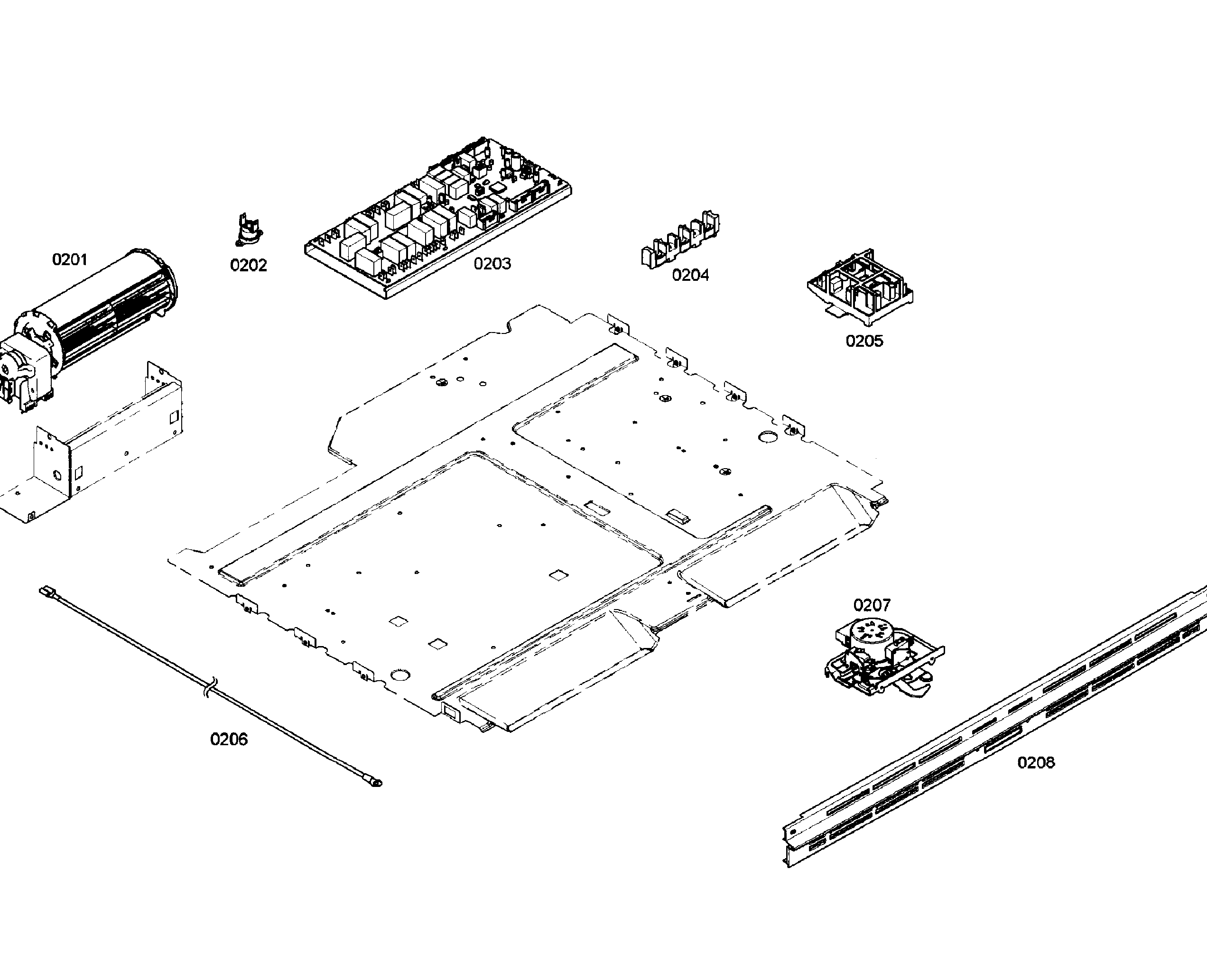 Bosch HBL5650UC/04 pcb's assy diagram