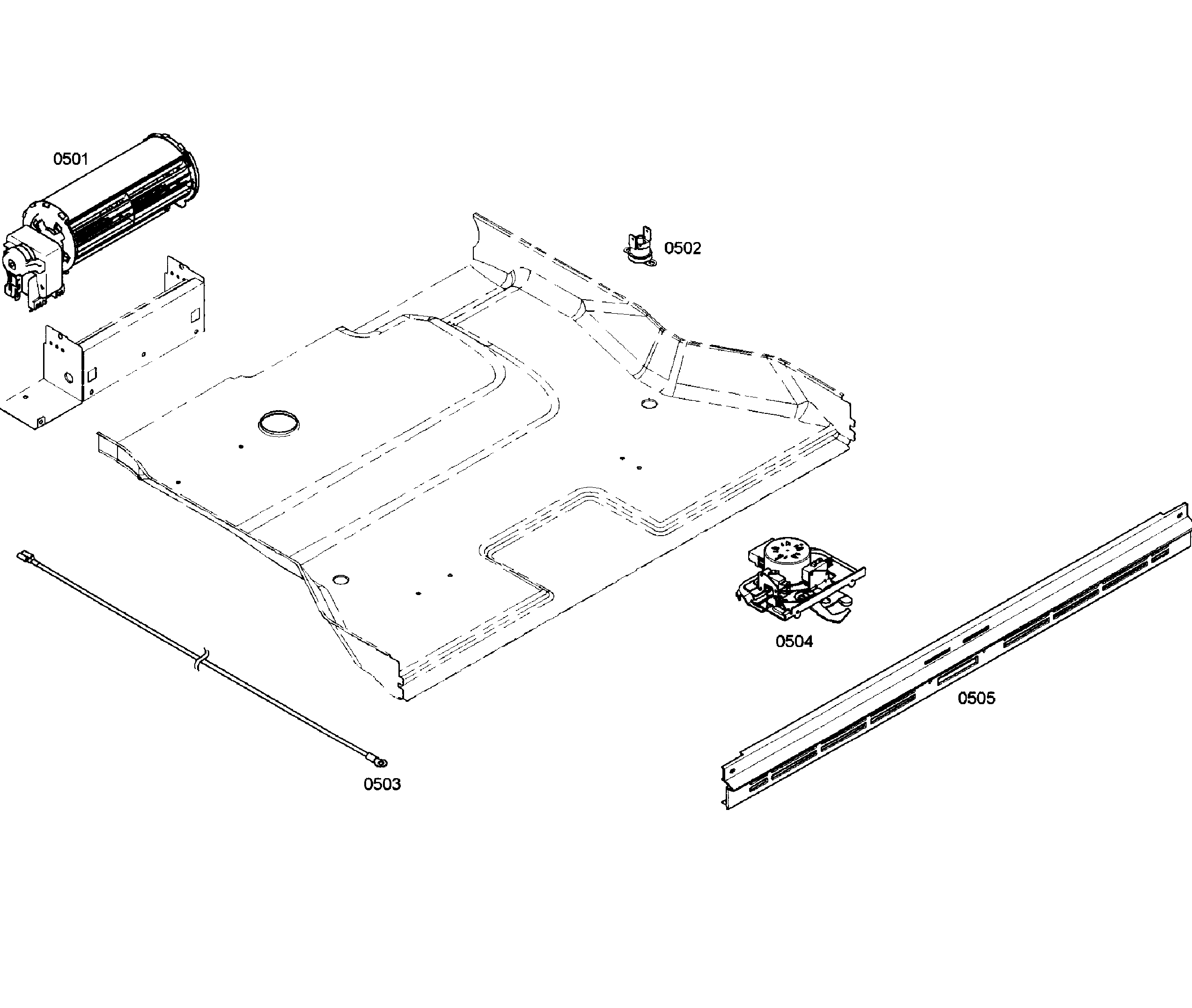 Bosch HBL5650UC/04 fan assy diagram