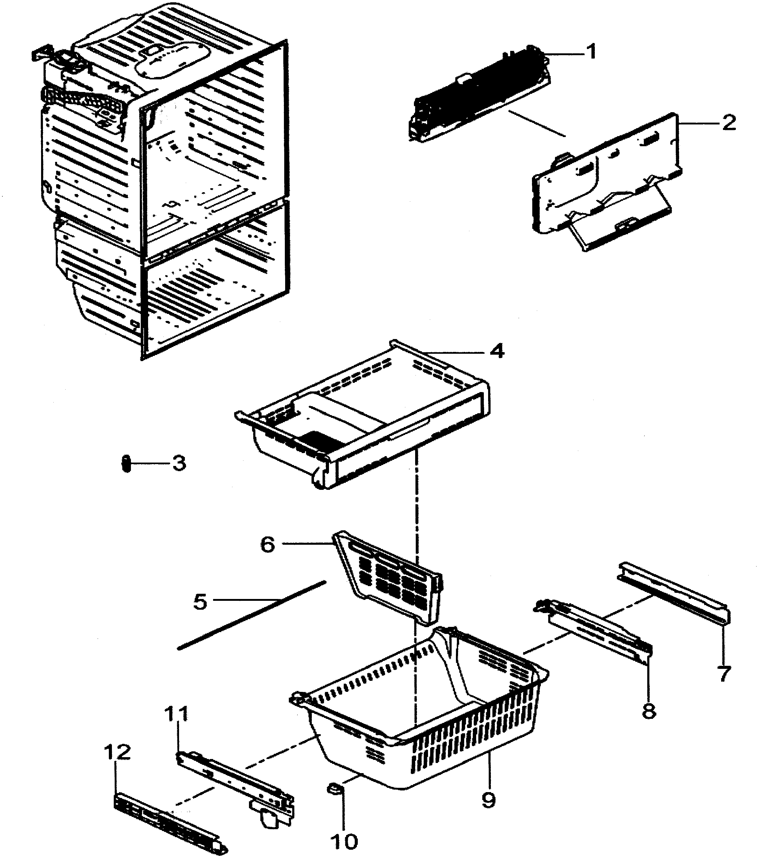 Samsung RFG297HDBP/XAA-00 freezer diagram