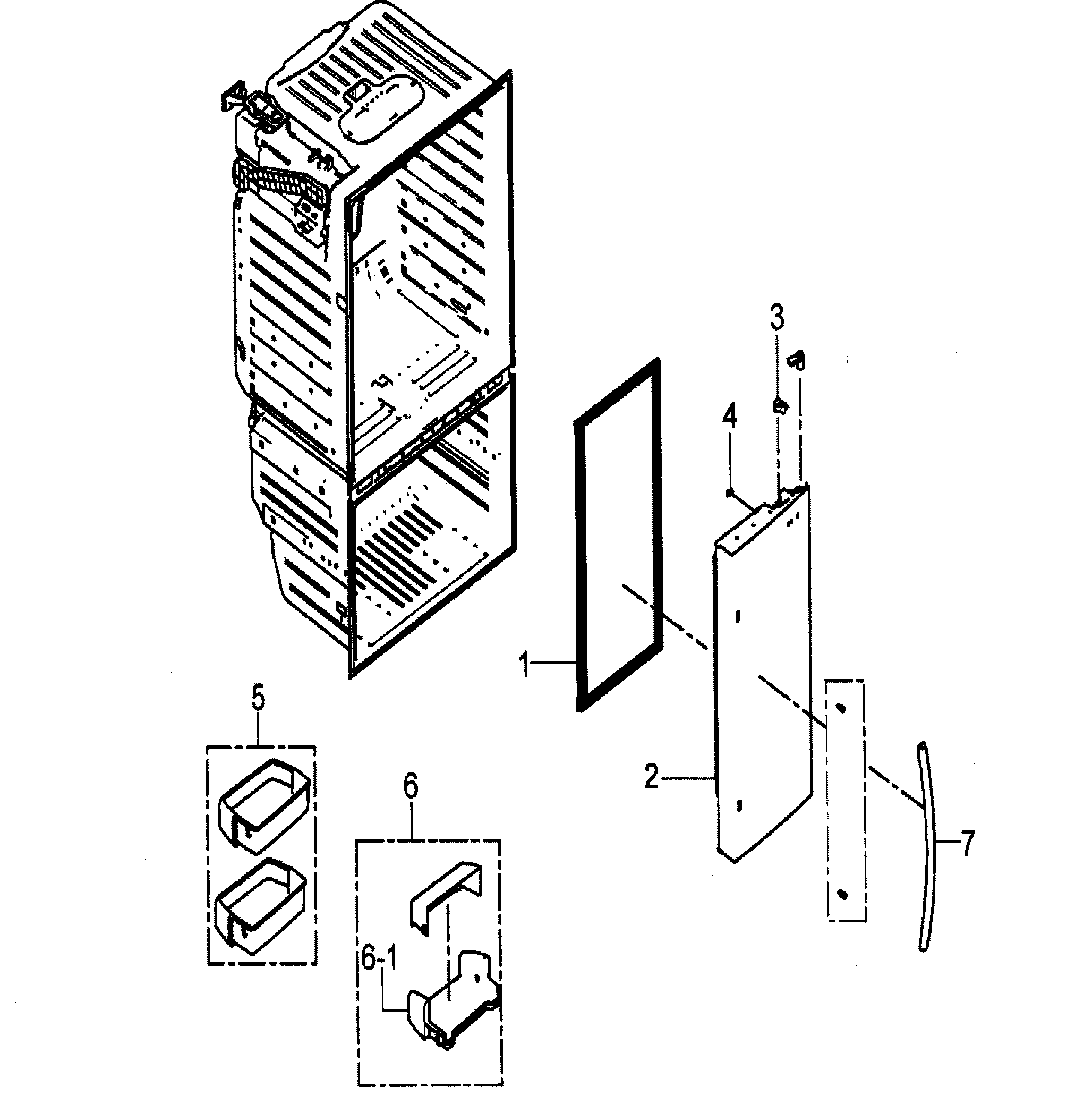 Samsung RFG297HDBP/XAA-00 right door diagram