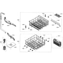 Bosch SHE3AR52UC/07 baskets assy diagram