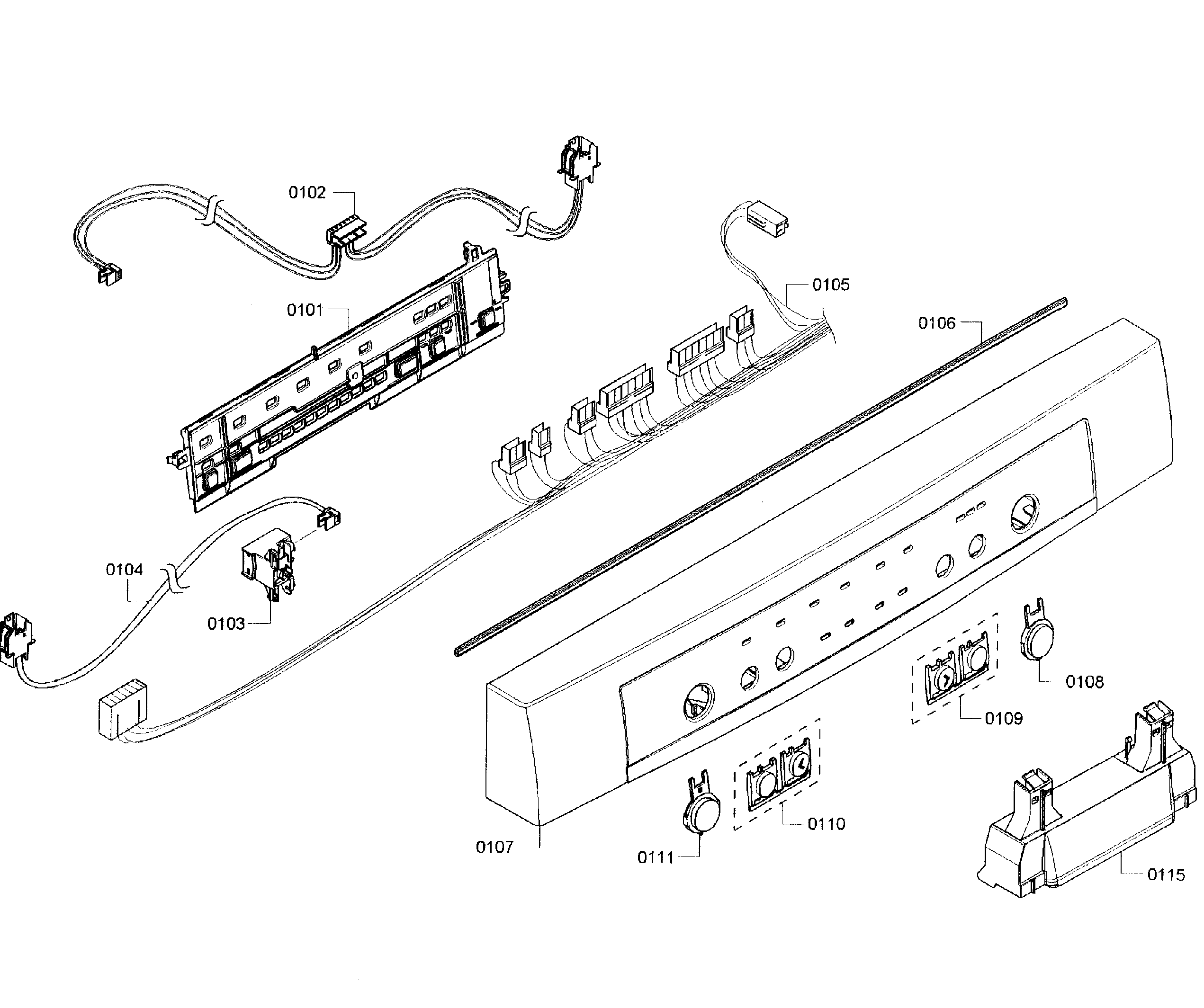 Bosch SHE3AR55UC/07 control panel diagram