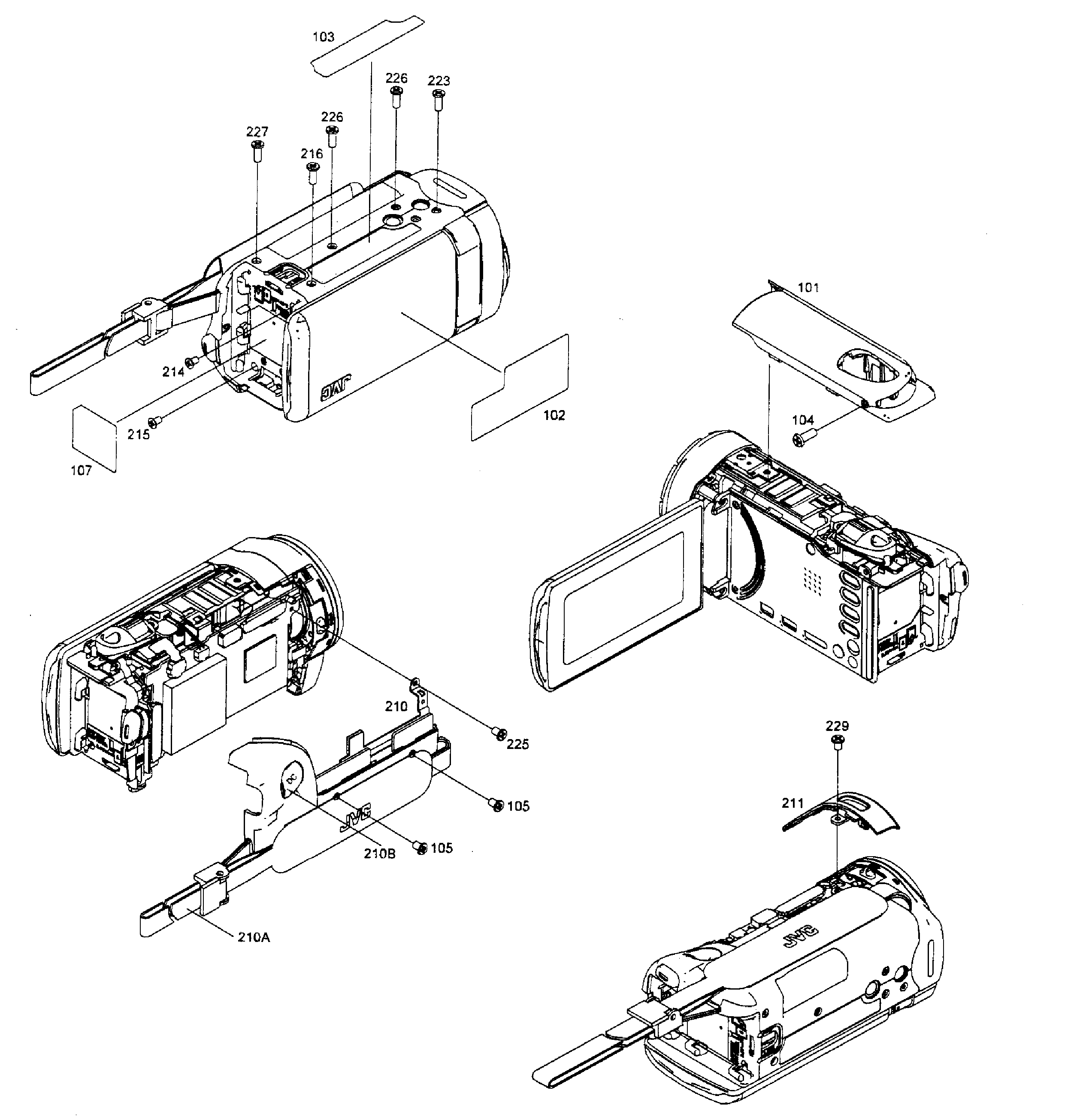 JVC GZ-HM50BUS main assy 1 diagram