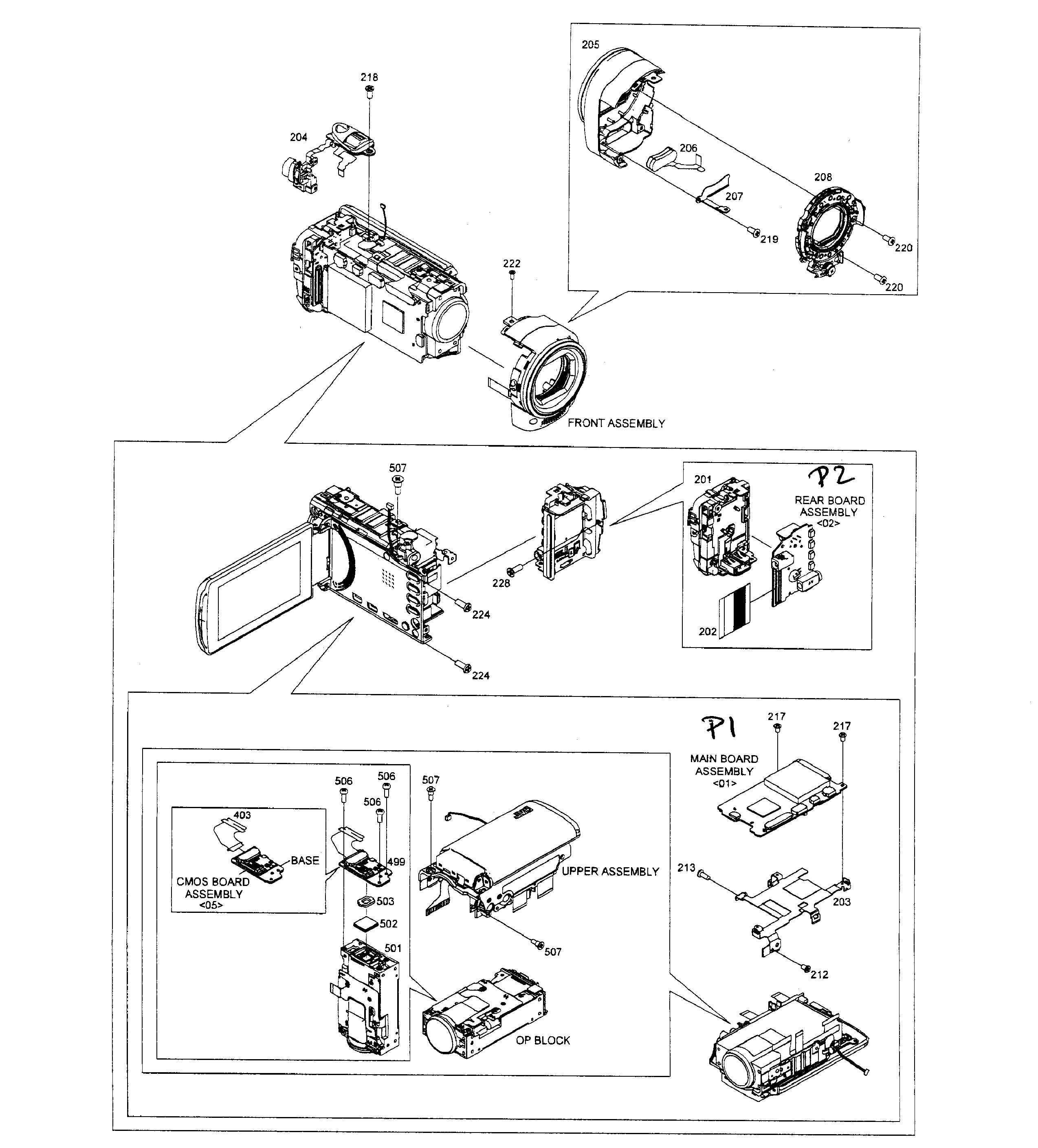 JVC GZ-HM50BUS main assy 2 diagram