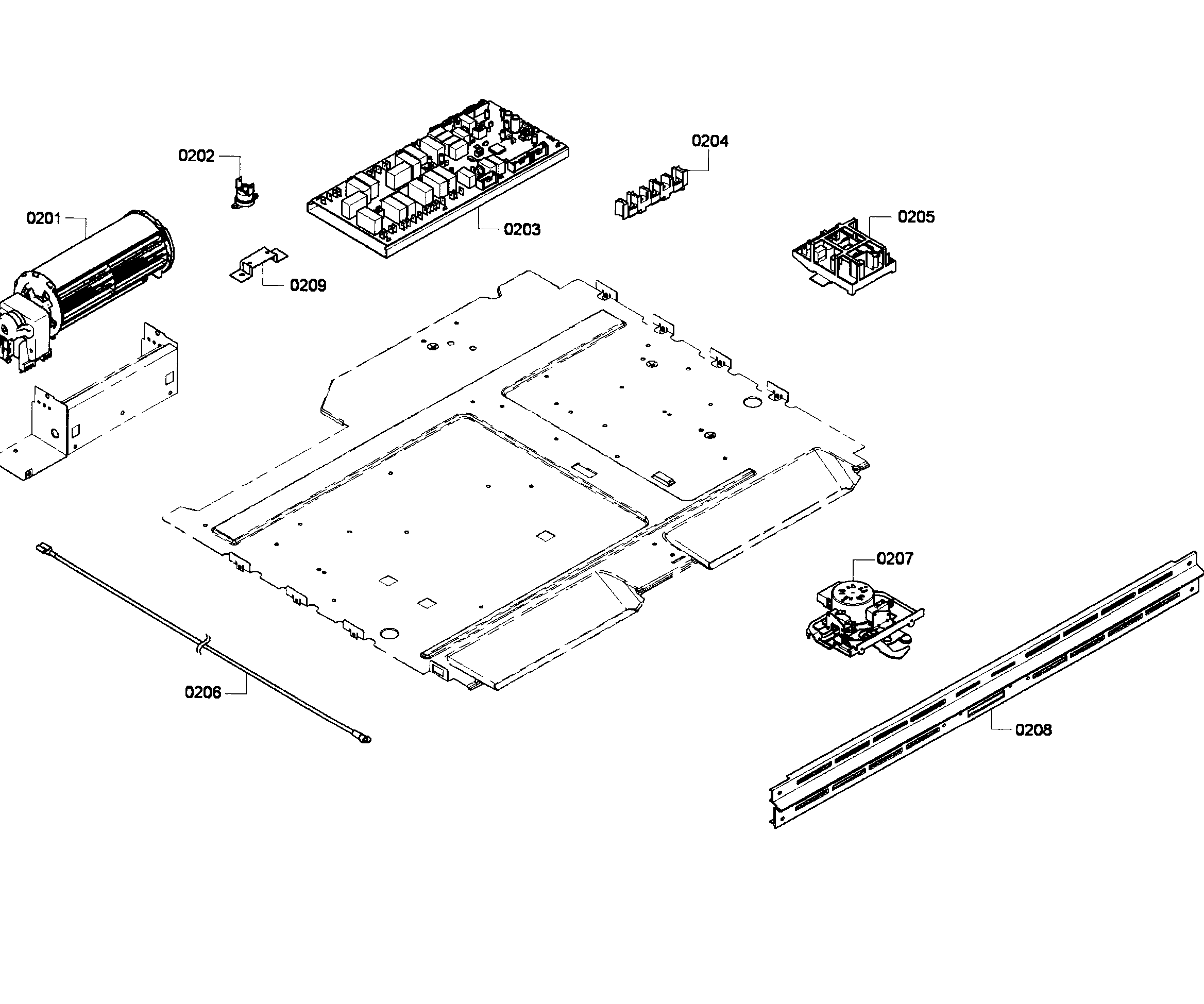 Bosch HBL5650UC/06 pcb's assy diagram