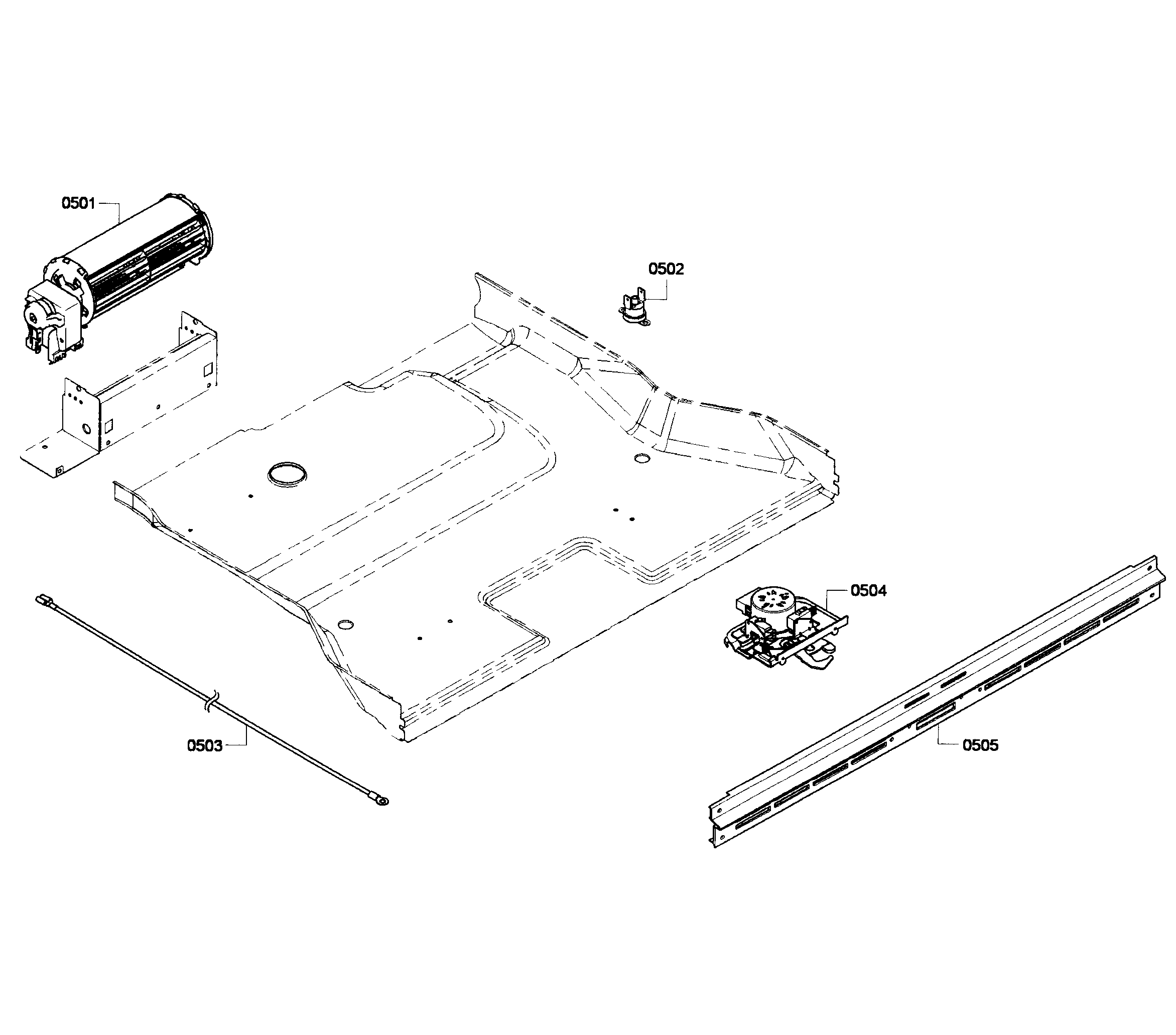 Bosch HBL5650UC/06 fan assy diagram
