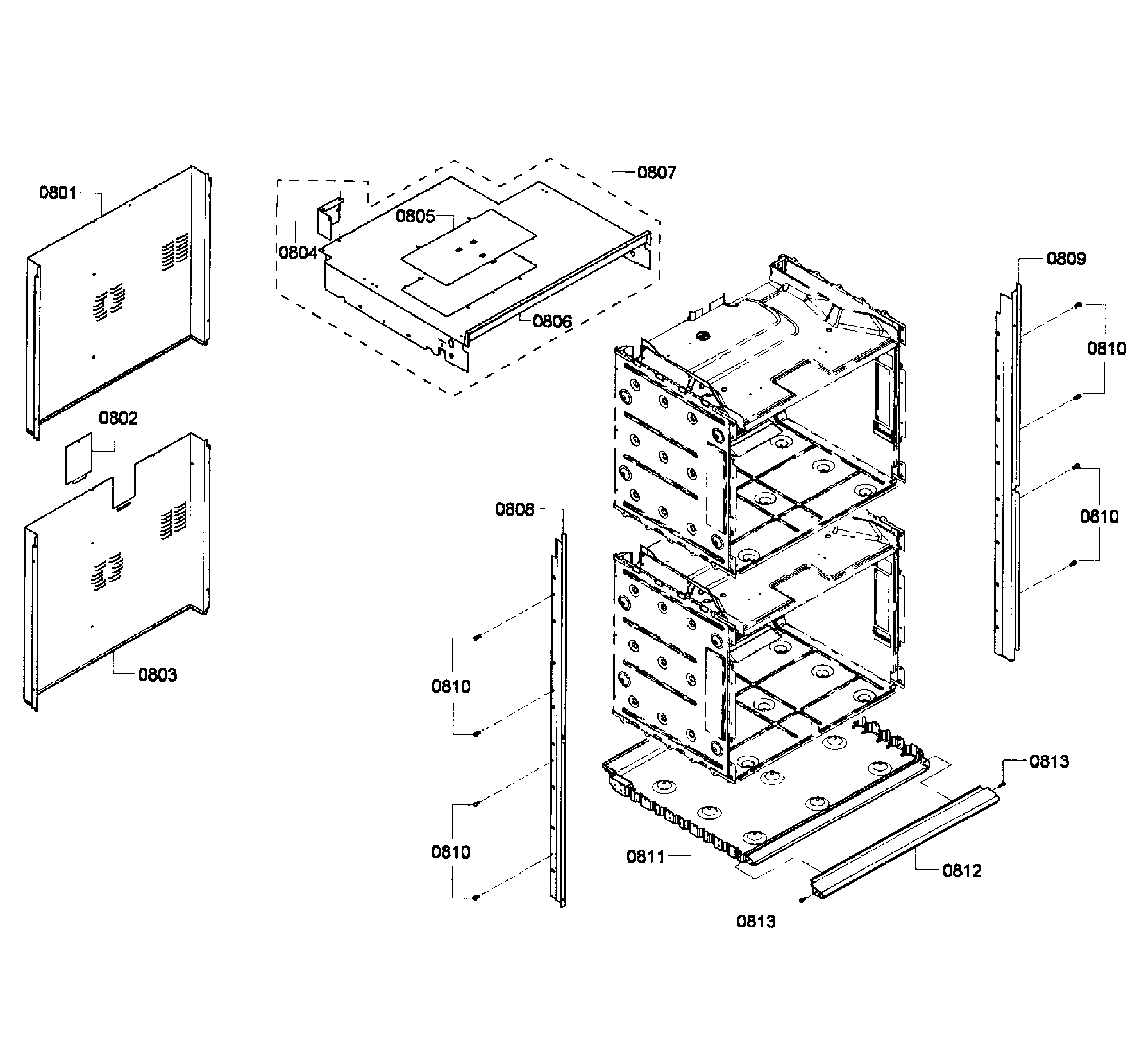 Bosch HBL5650UC/06 cabinet diagram