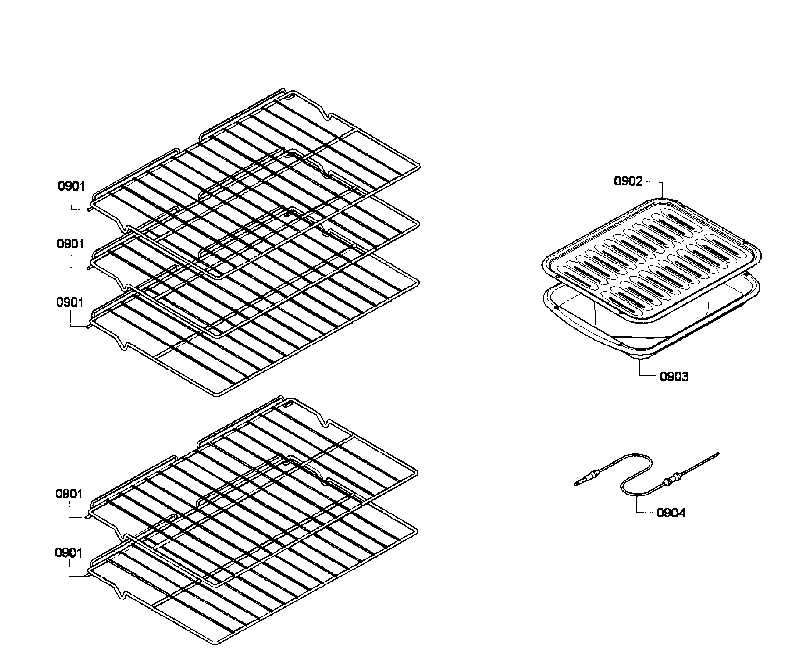 Bosch HBL5650UC/06 shelfs diagram