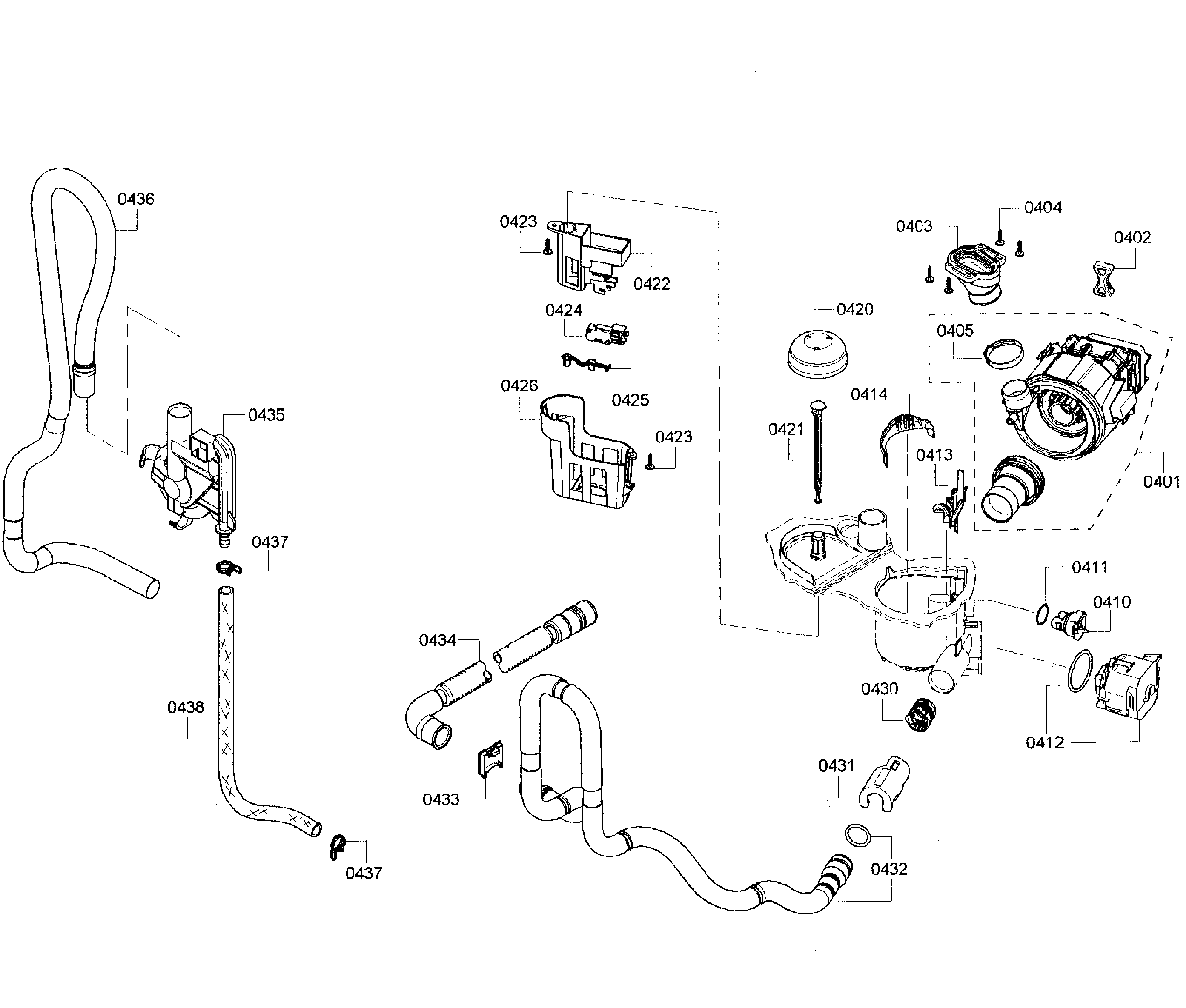 Bosch SHX3AR72UC/06 pump assy diagram