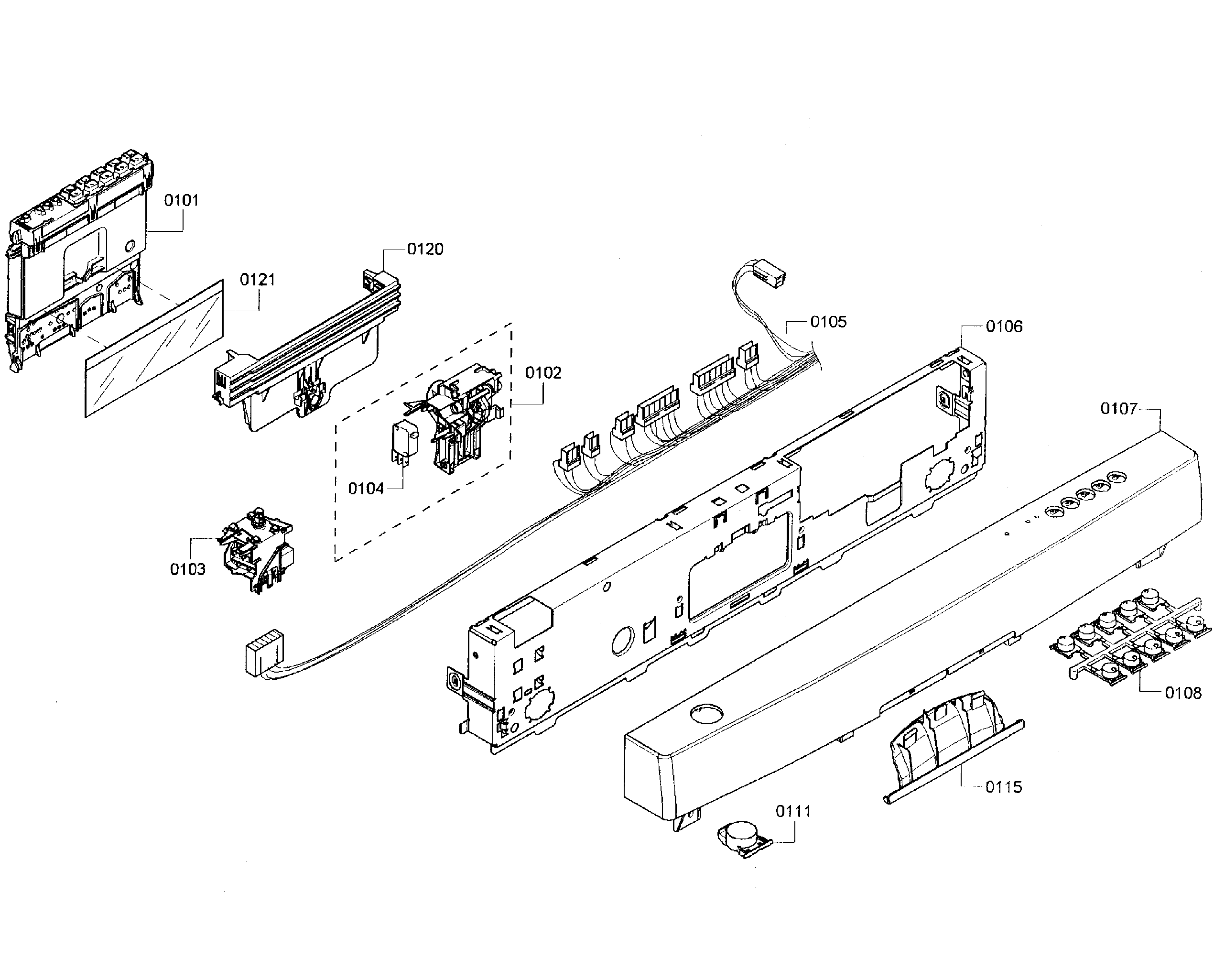 Bosch SHE43R52UC/64 control panel diagram