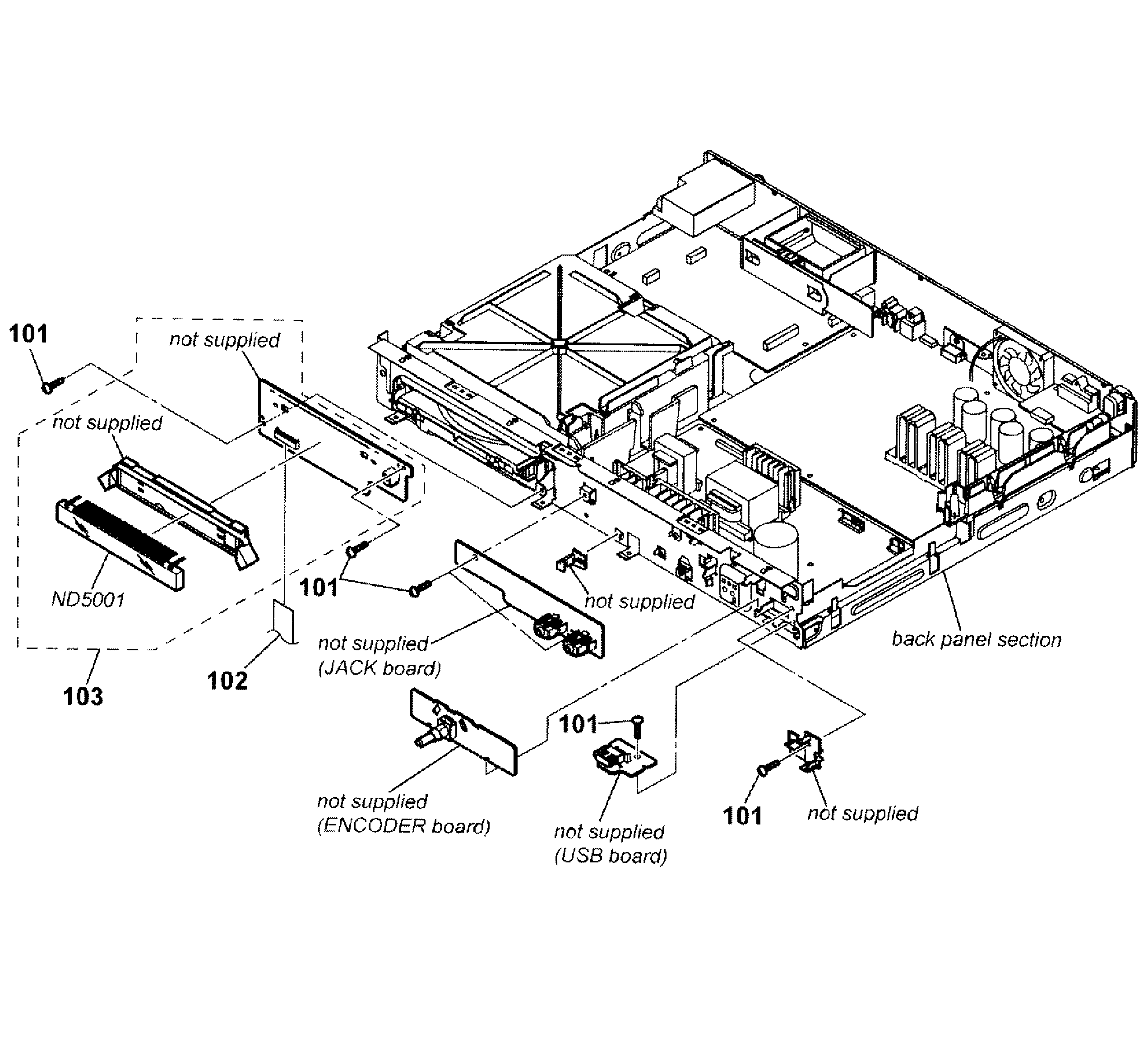 Sony DAV-DZ175 front boards diagram