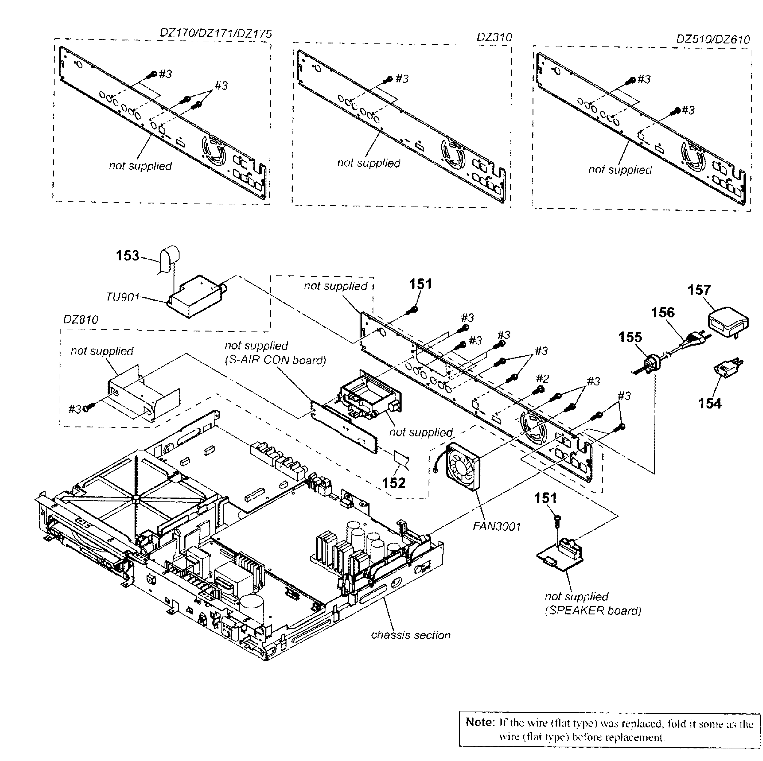 Sony DAV-DZ175 back panel diagram