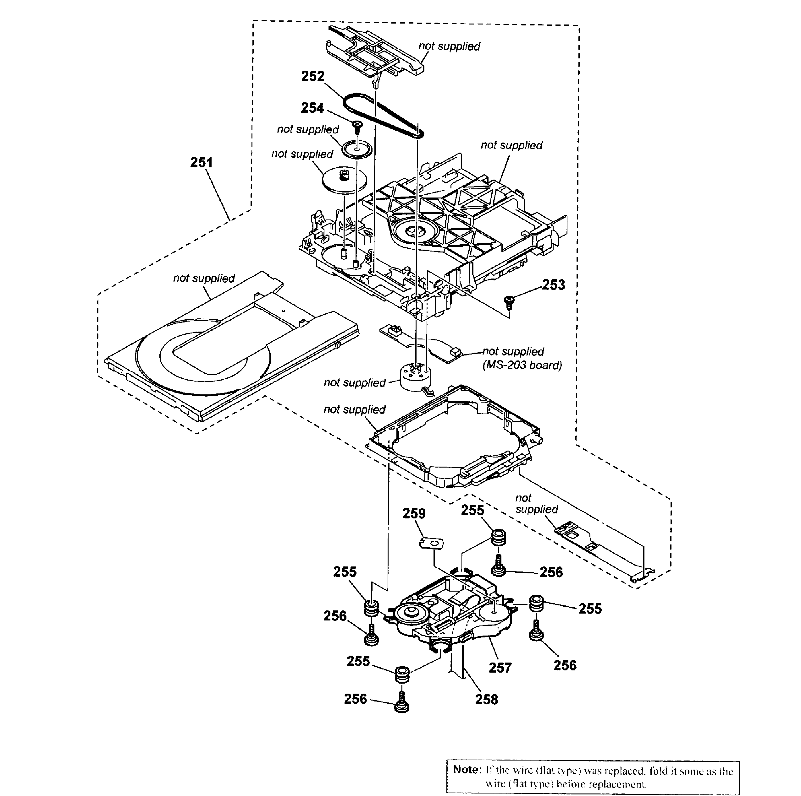 Sony DAV-DZ175 dvd mechanism diagram
