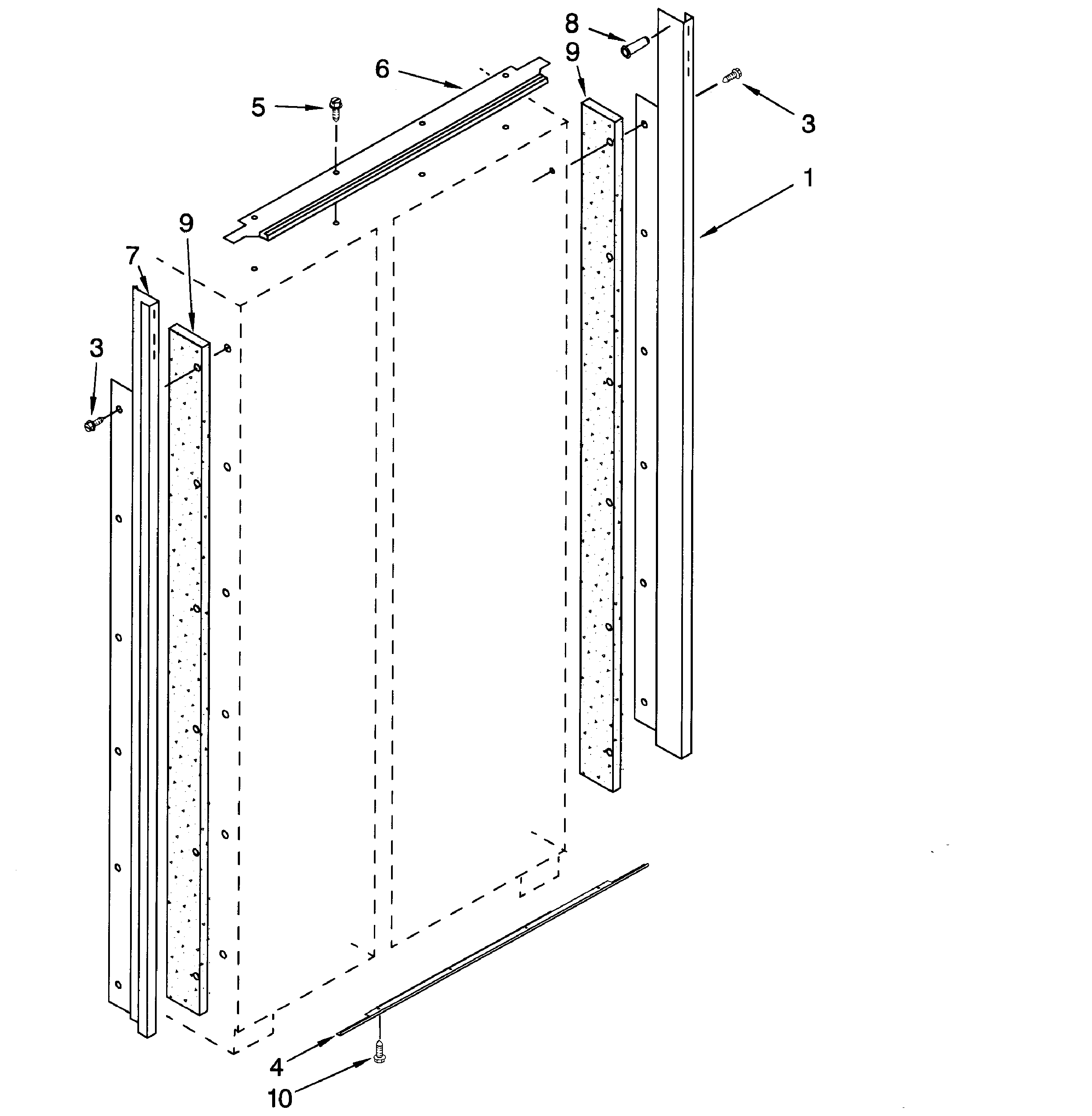 Dacor EF48DBSS trim diagram