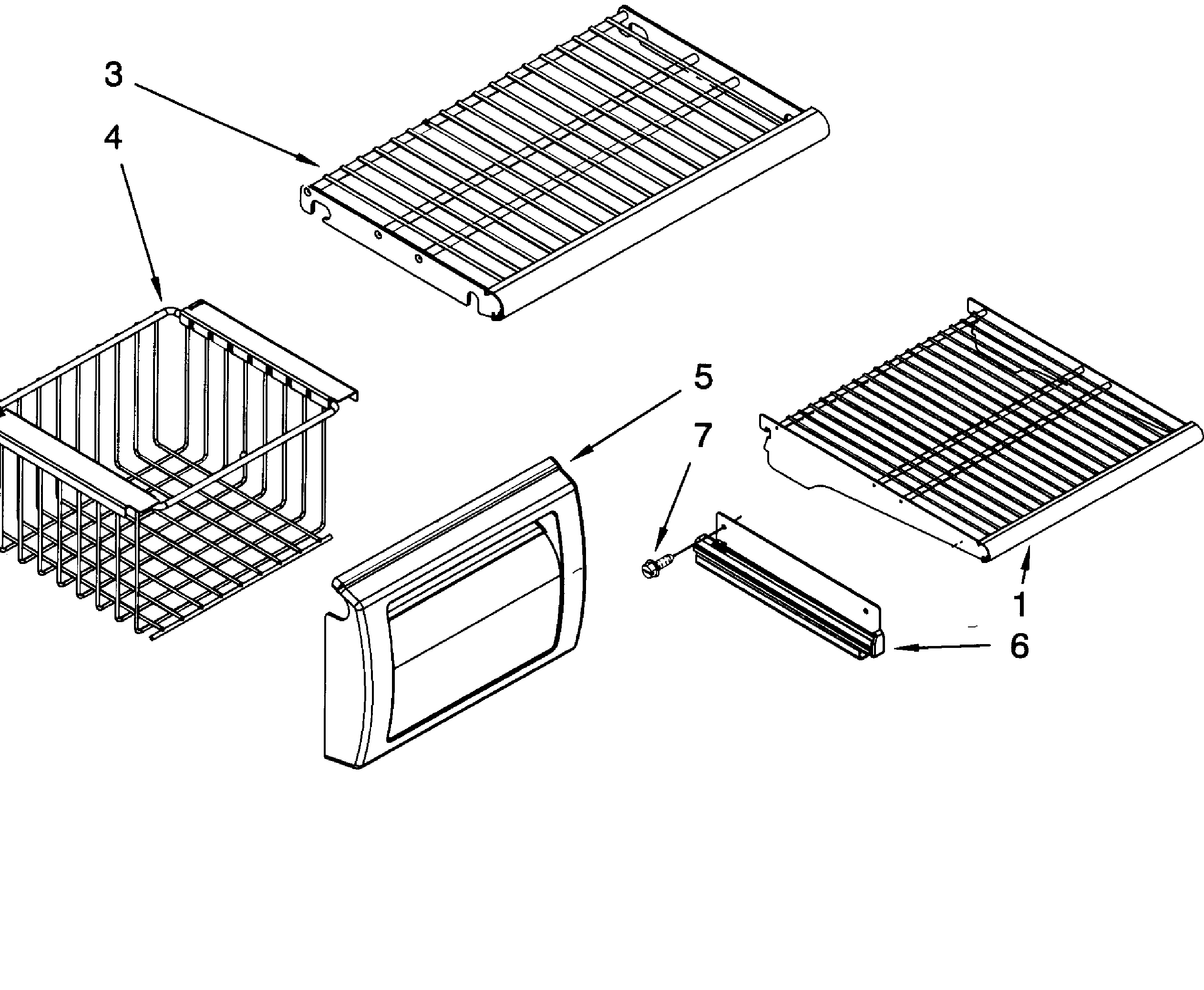 Dacor EF48DBSS shelfs diagram
