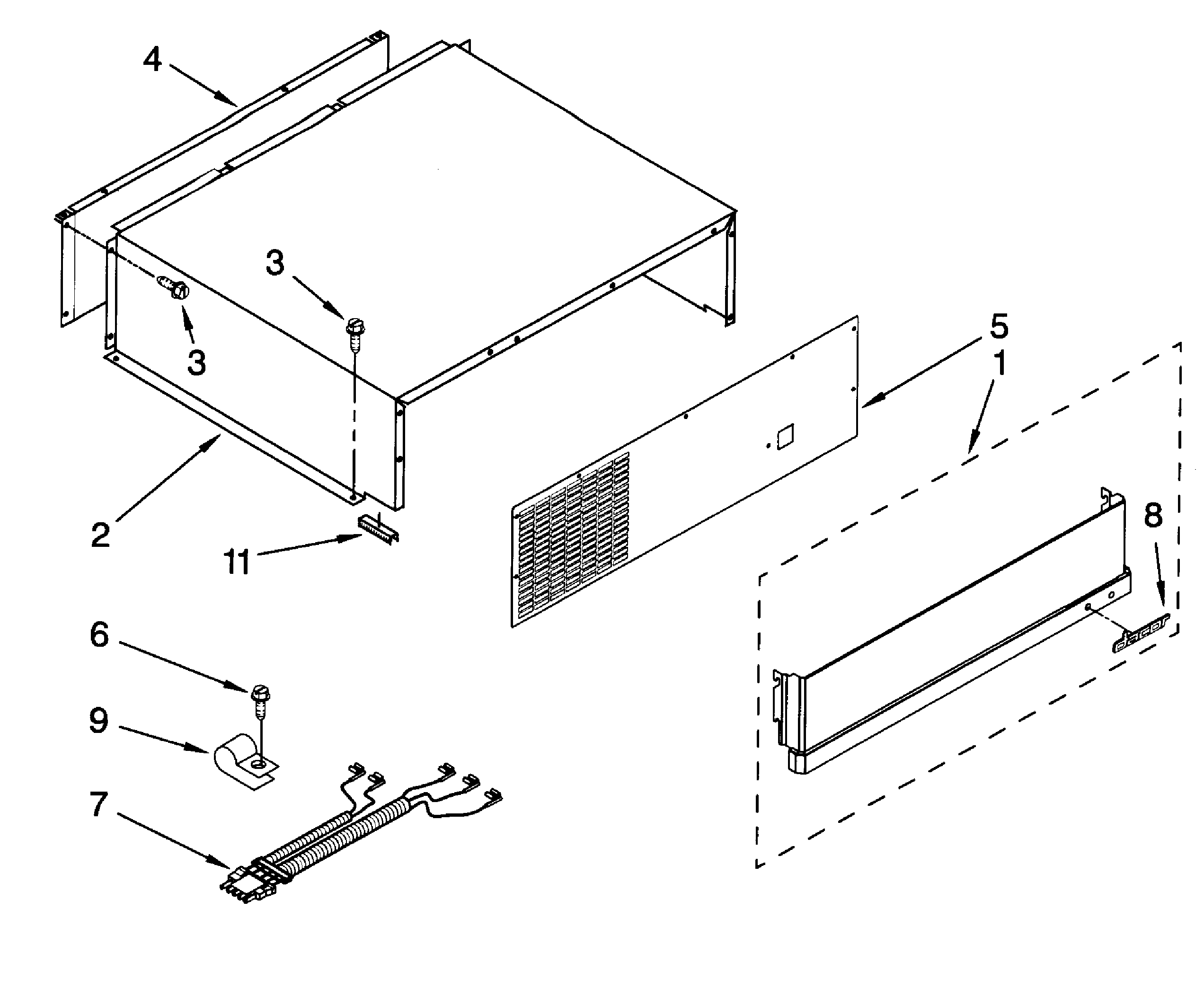 Dacor EF48DBSS grille assy diagram