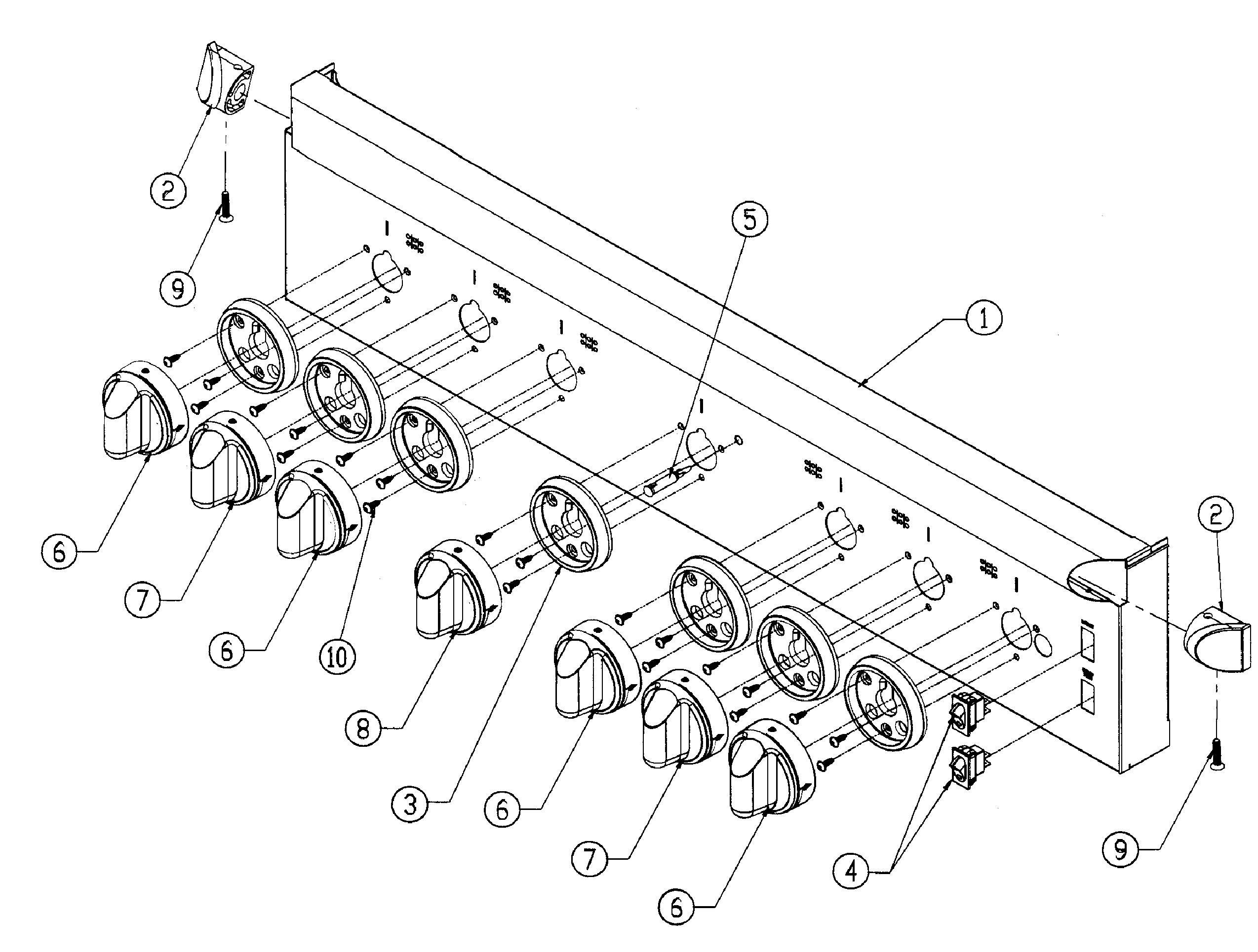 Dacor ER36GISCHNG control panel diagram
