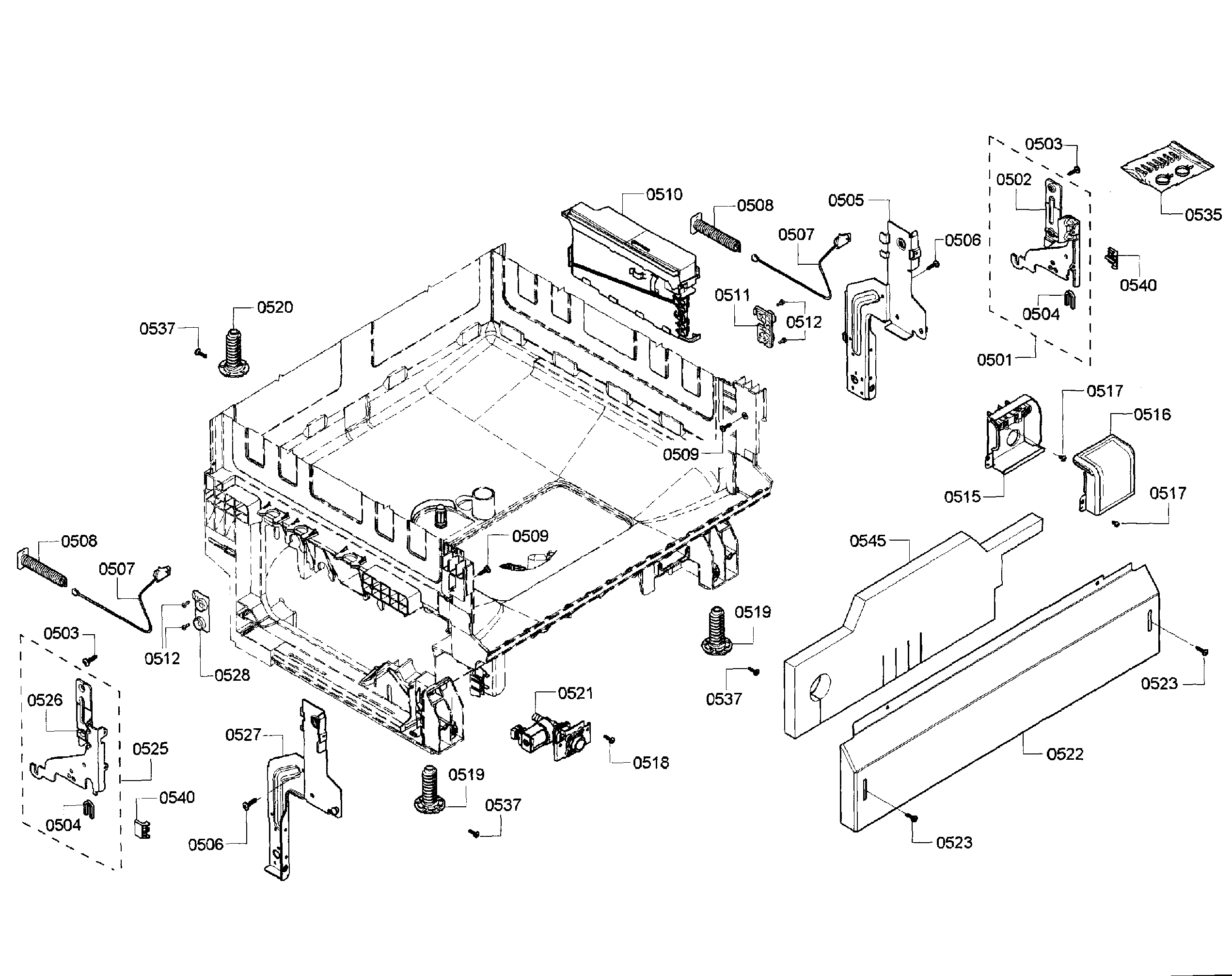 Bosch SHX3AR72UC/07 base assy diagram