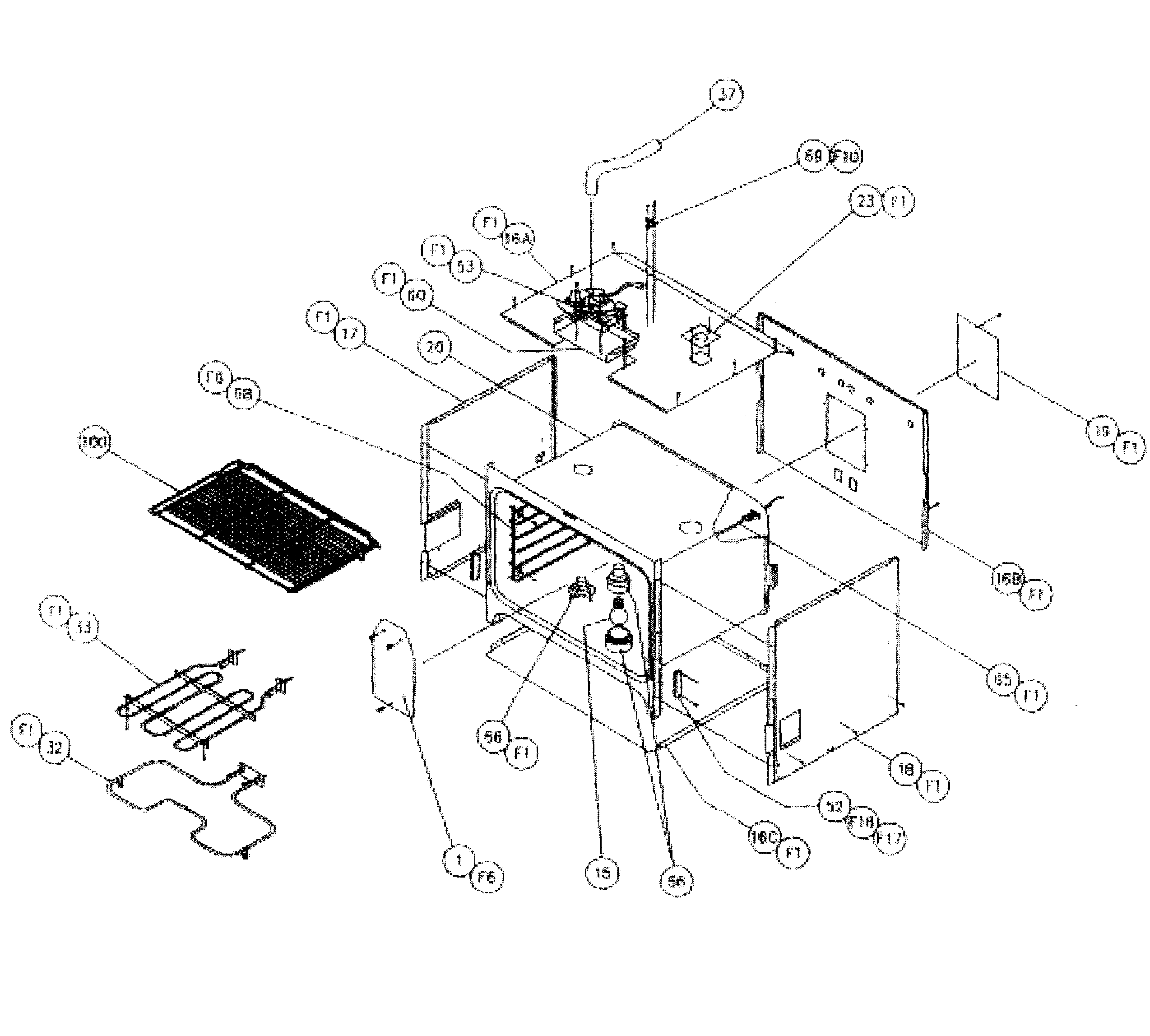 Dacor ECPD230 oven cell diagram