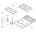 Dacor ESG366 top assy diagram