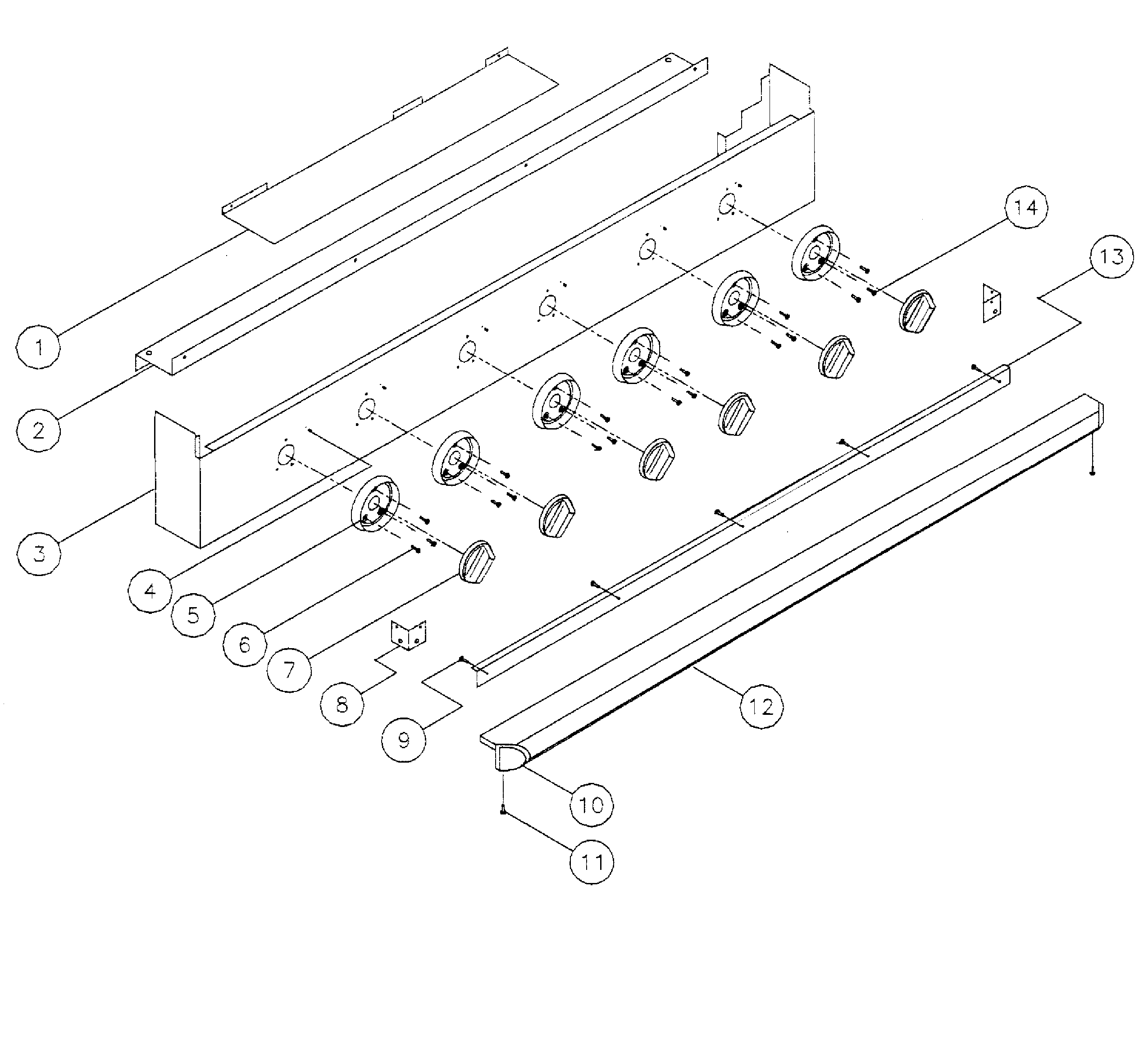 Dacor ESG486 control panel diagram