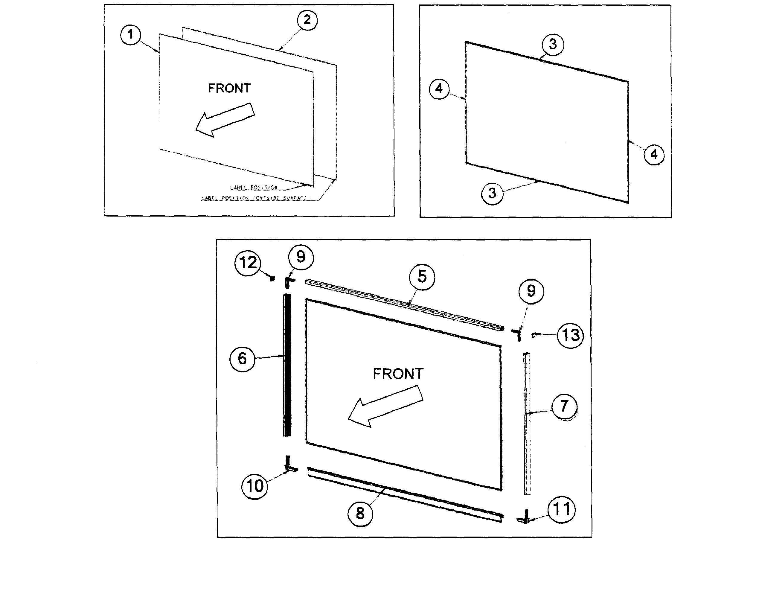 Mitsubishi WD-92840 screen assy diagram