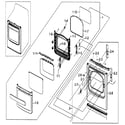 Samsung DV5451AEW/XAA-01 door assy diagram