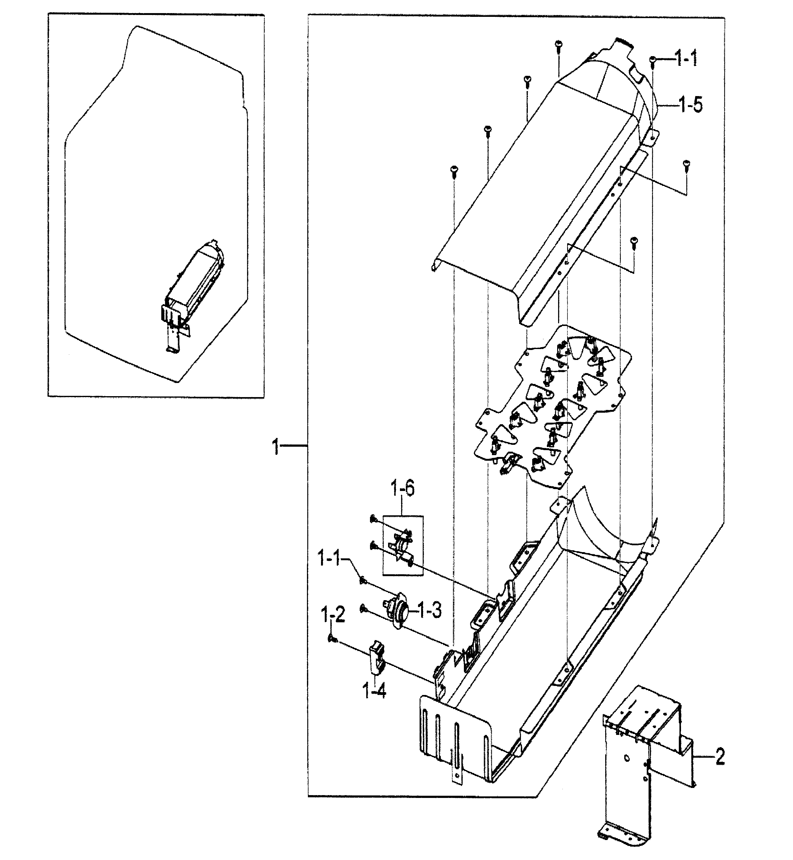 Samsung DV5451AEW/XAA-01 heater assy diagram