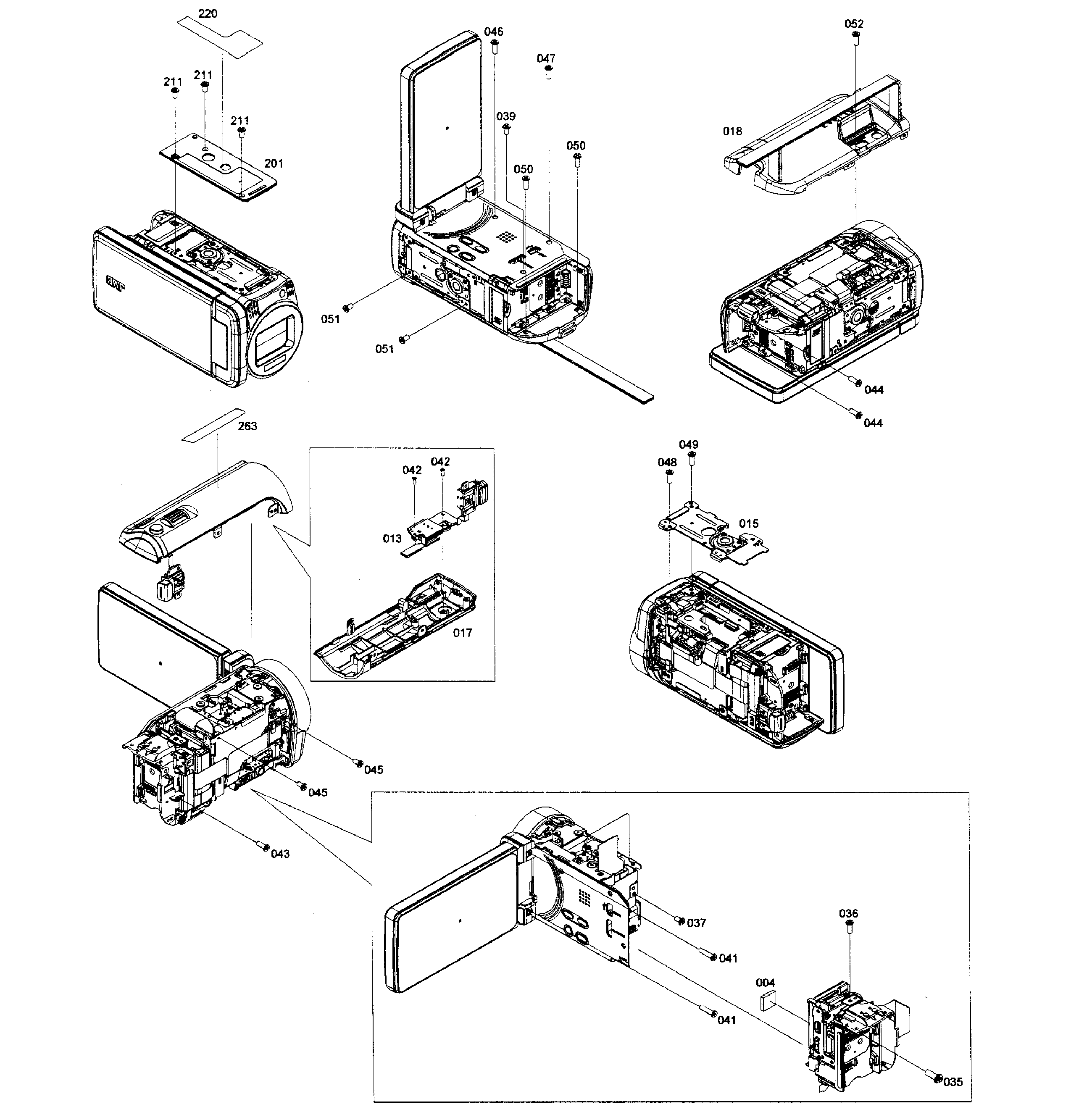 JVC GZ-HM960BUS main assy diagram