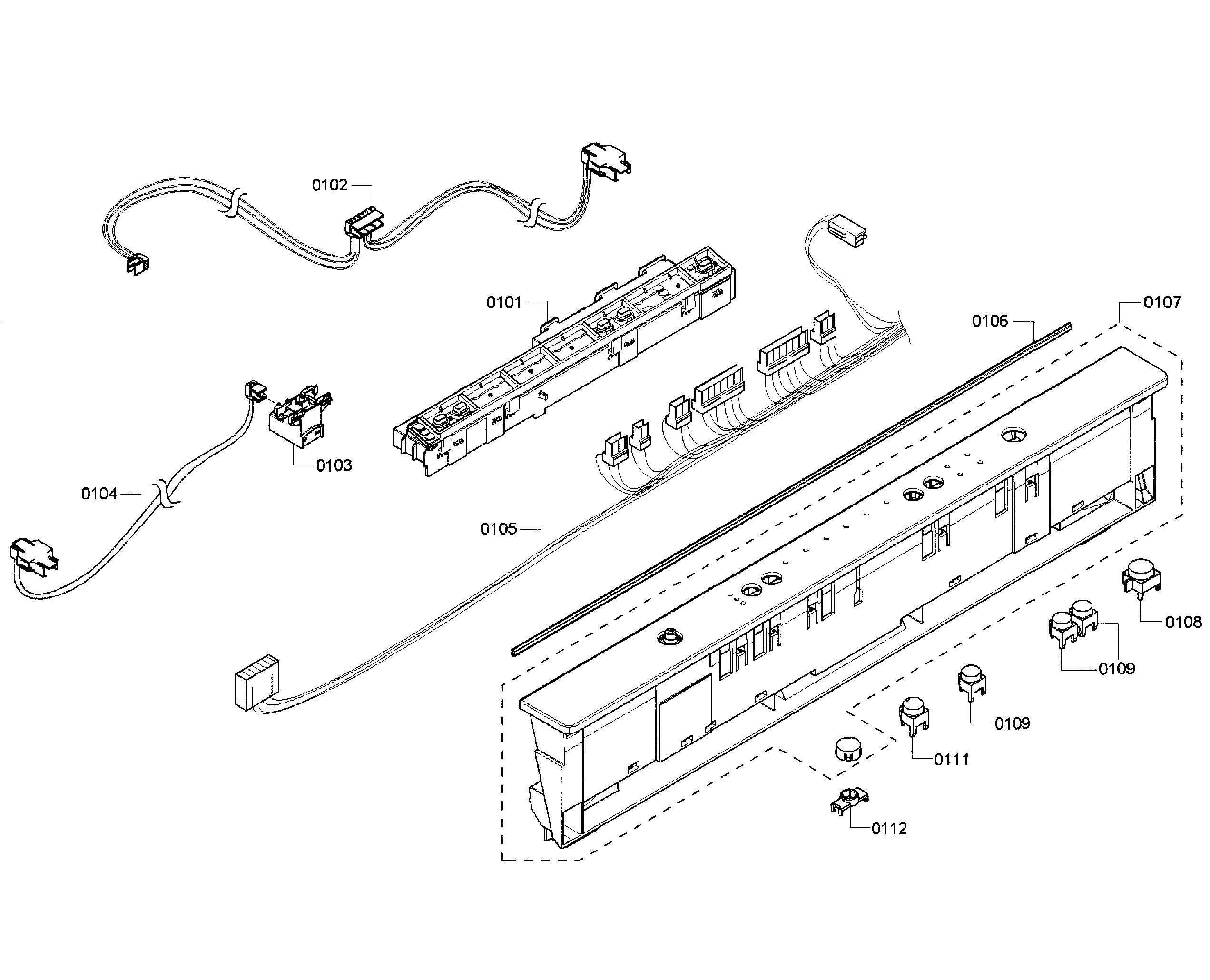 Bosch SHX3AR75UC/07 control panel diagram