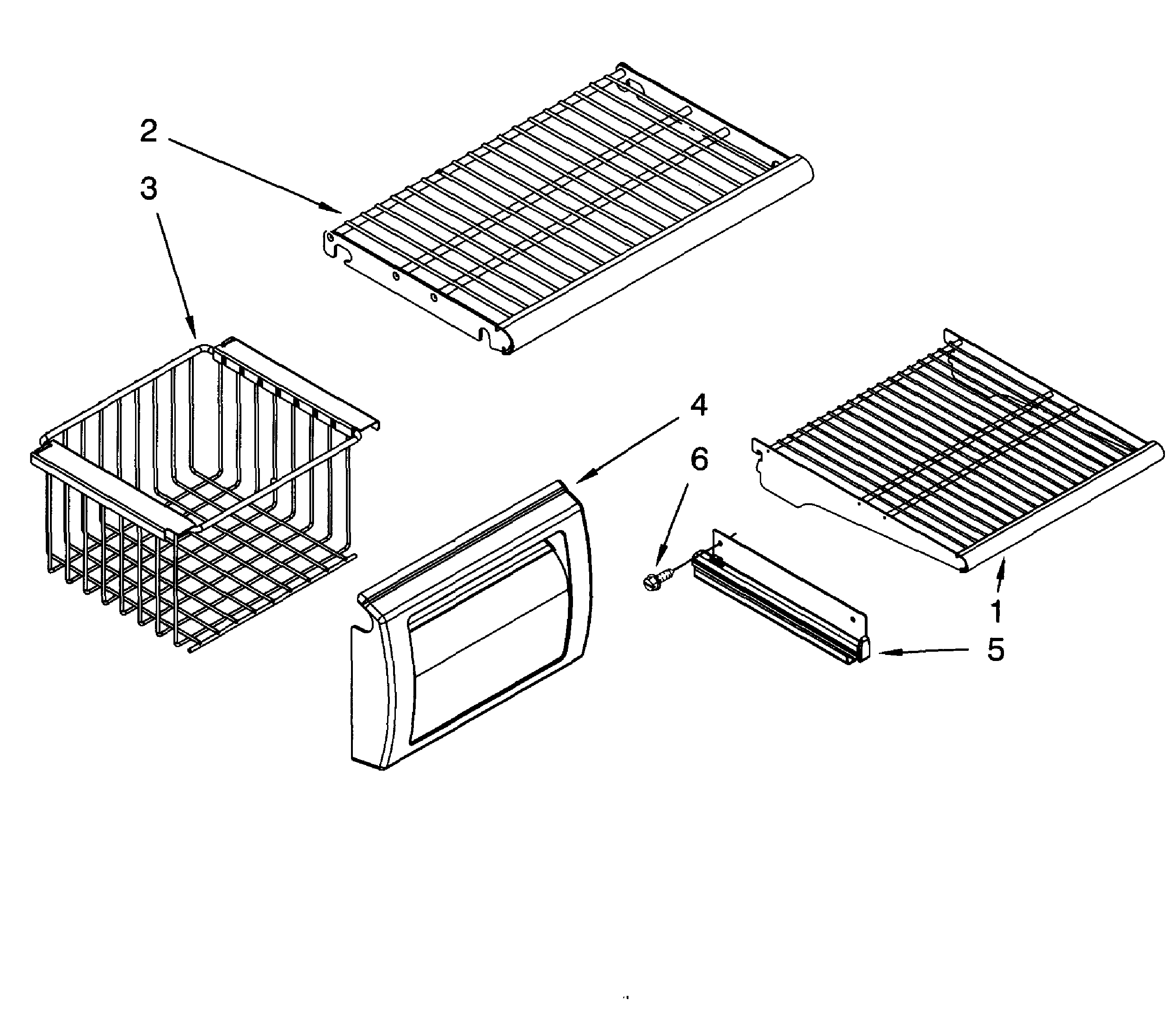 Dacor EF42DBSS freezer shelf diagram