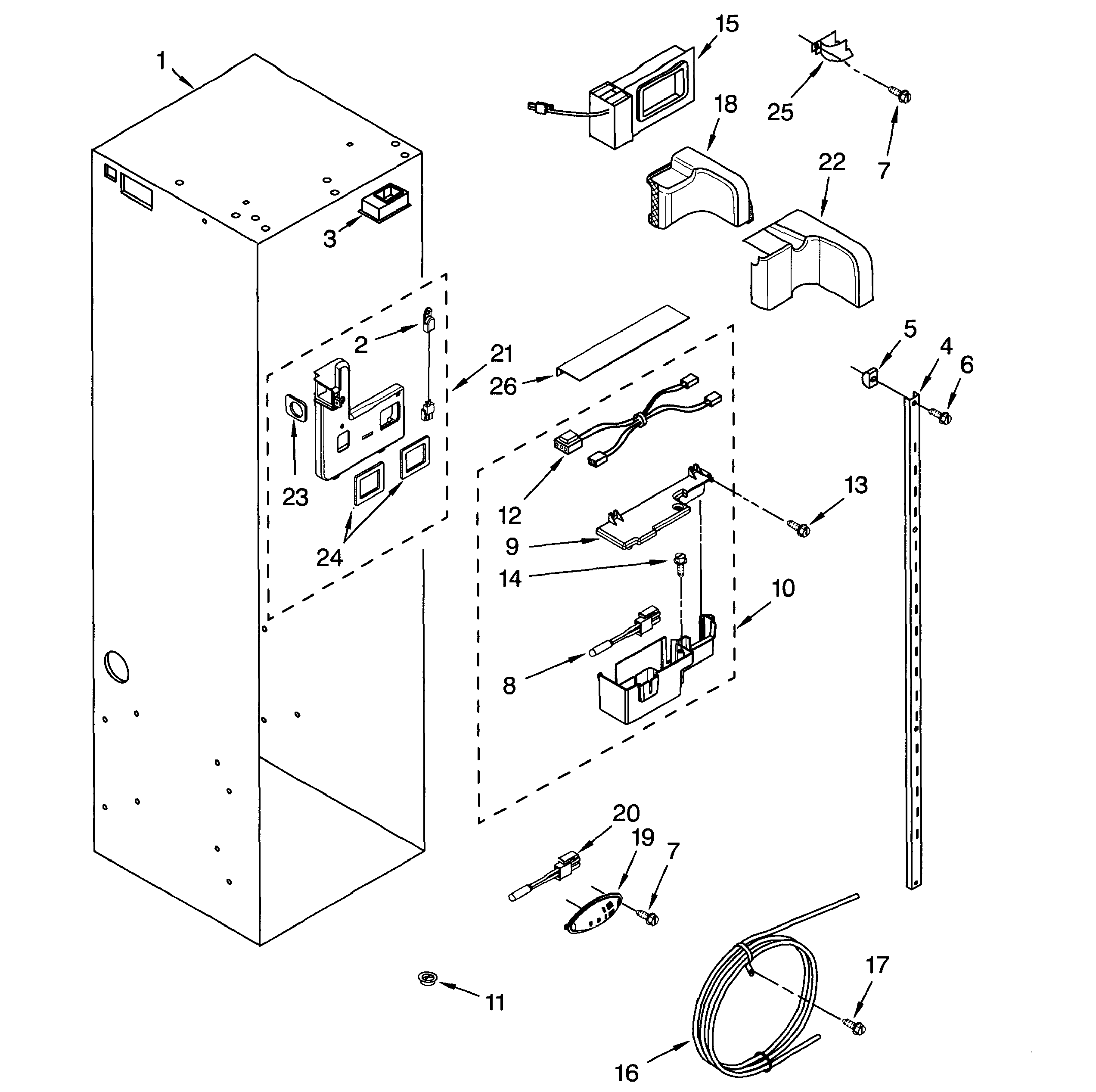 Dacor EF42DBSS refrig liner diagram