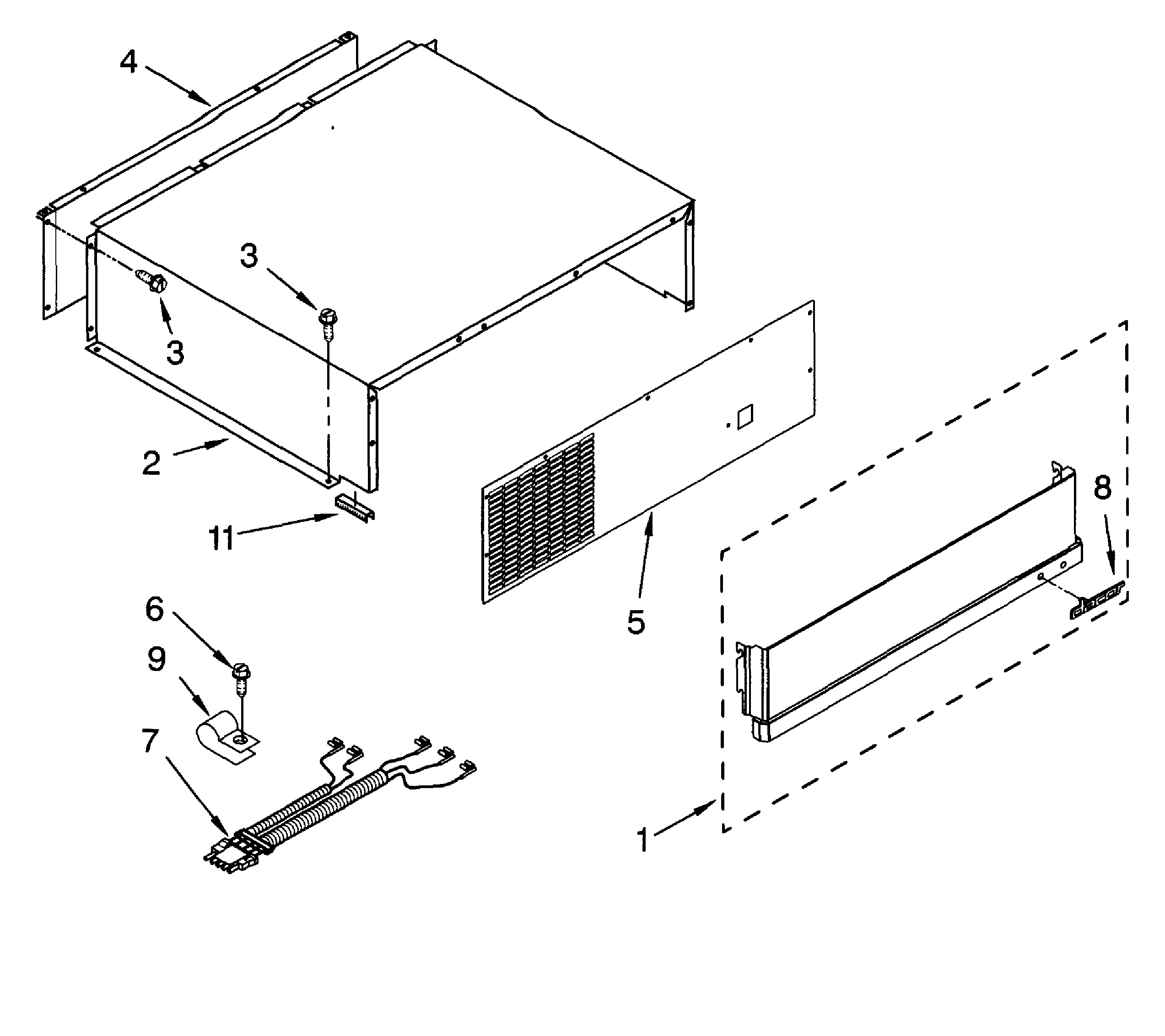 Dacor EF42DBSS top grille diagram